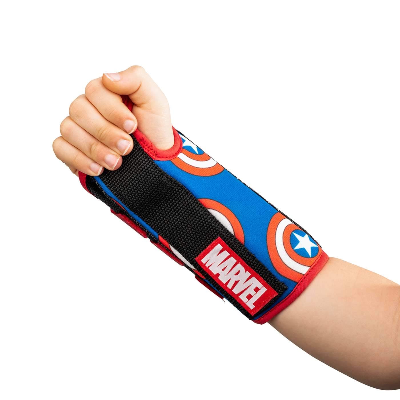 DonJoyAdvantage Comfort Wrist Brace for Youth/Kids Featuring Marvels Captain America, Spider-Man to aid sprains strains support tendonitis carpal tunnel - Captain America X-Small - Right