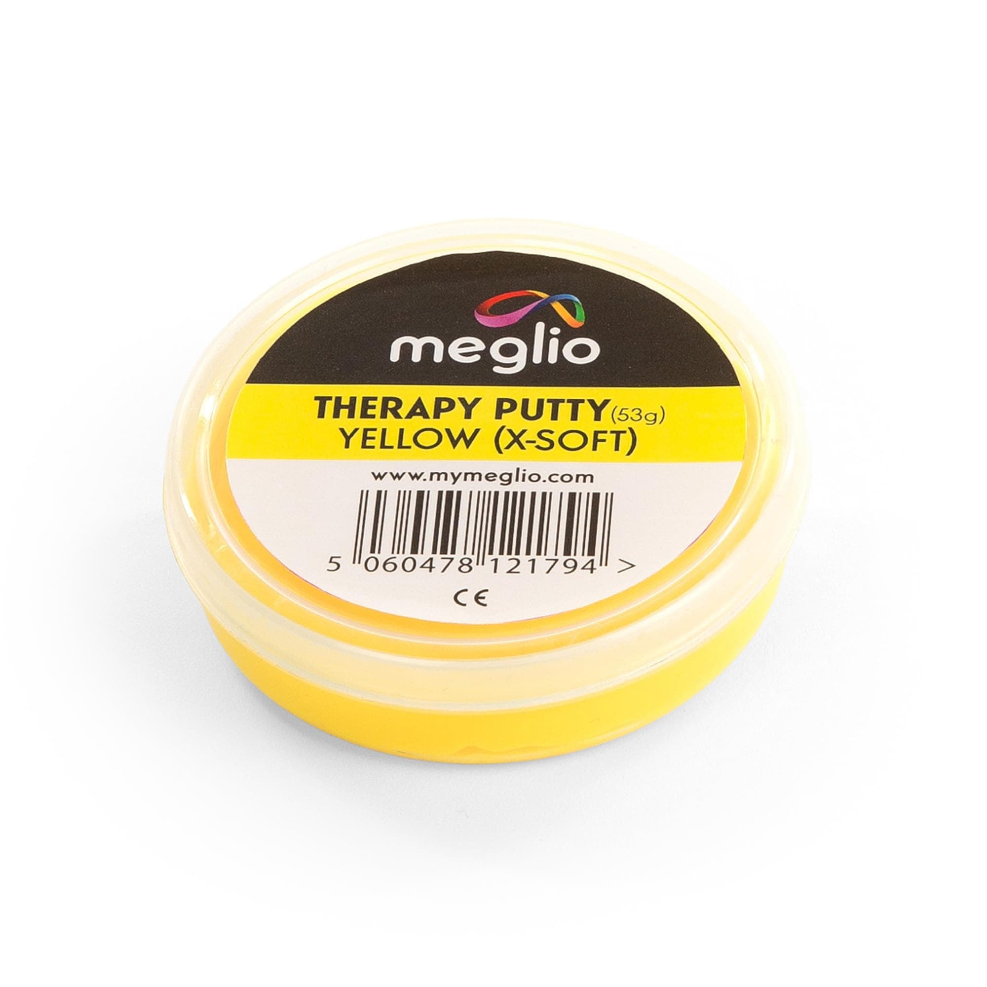 Meglio Hand Therapy Putty - Strength Training & Stress Relief, Hand Exercise Putty for Adults & Childrens, Variable Resistive Strength | (Yellow X-Soft, 53g)