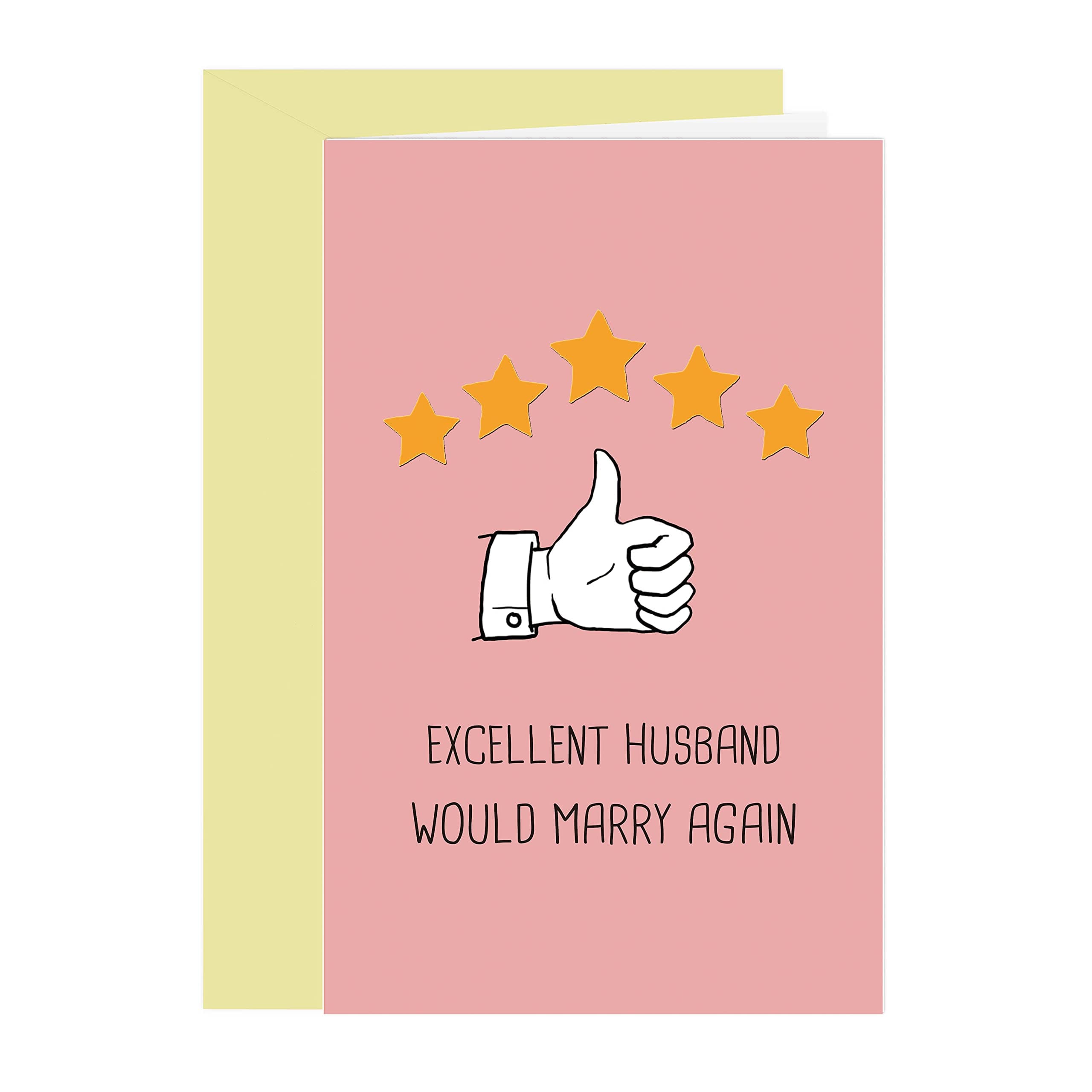 Comting Romantic Anniversary Card for Husband, 1st Anniversary Card From Wife, Heartfelt Husband Birthday Valentines Day Card