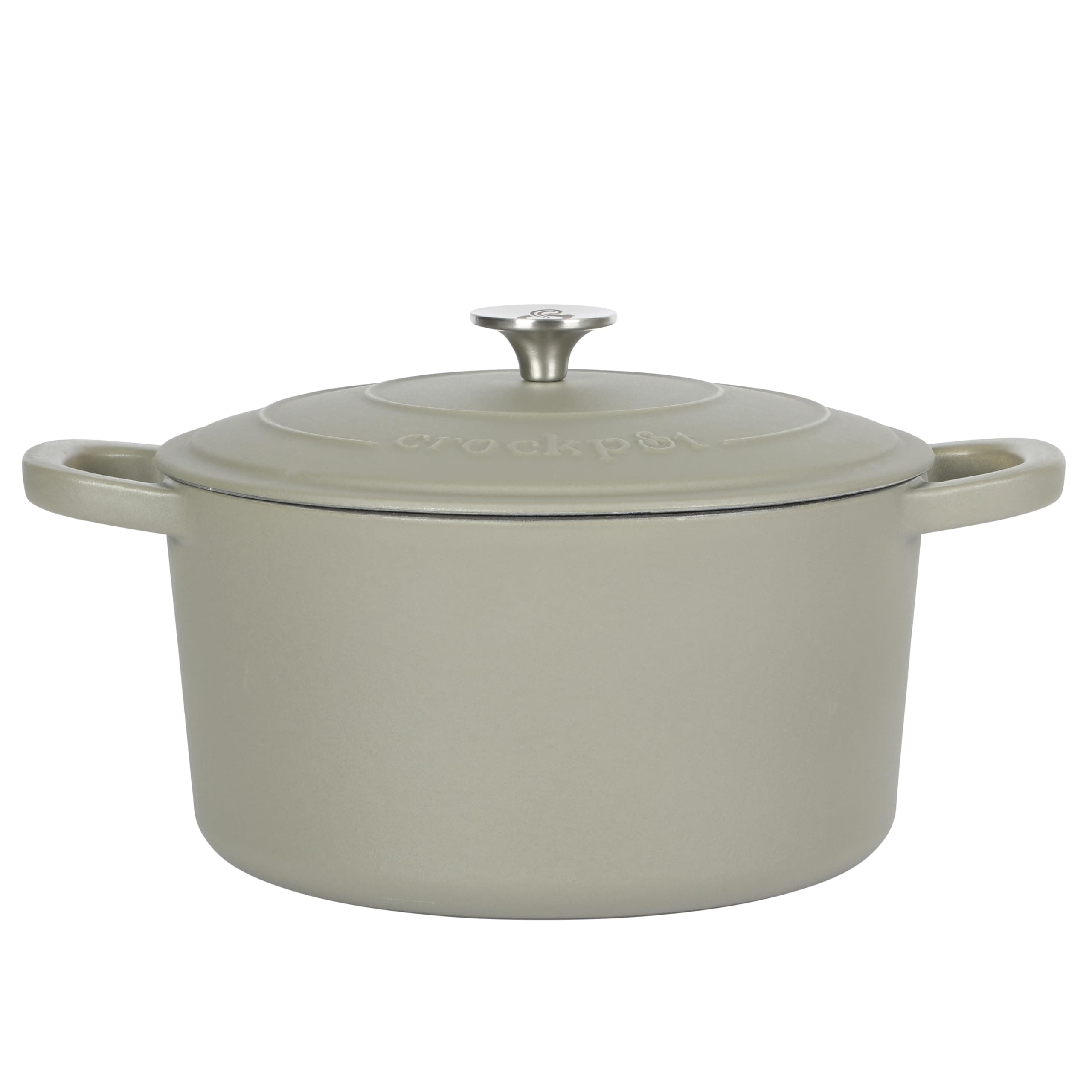 Crock-Pot Crock Pot Artisan 5-Quart Round Cast Iron Dutch Oven Pot With Lid - Matte Green