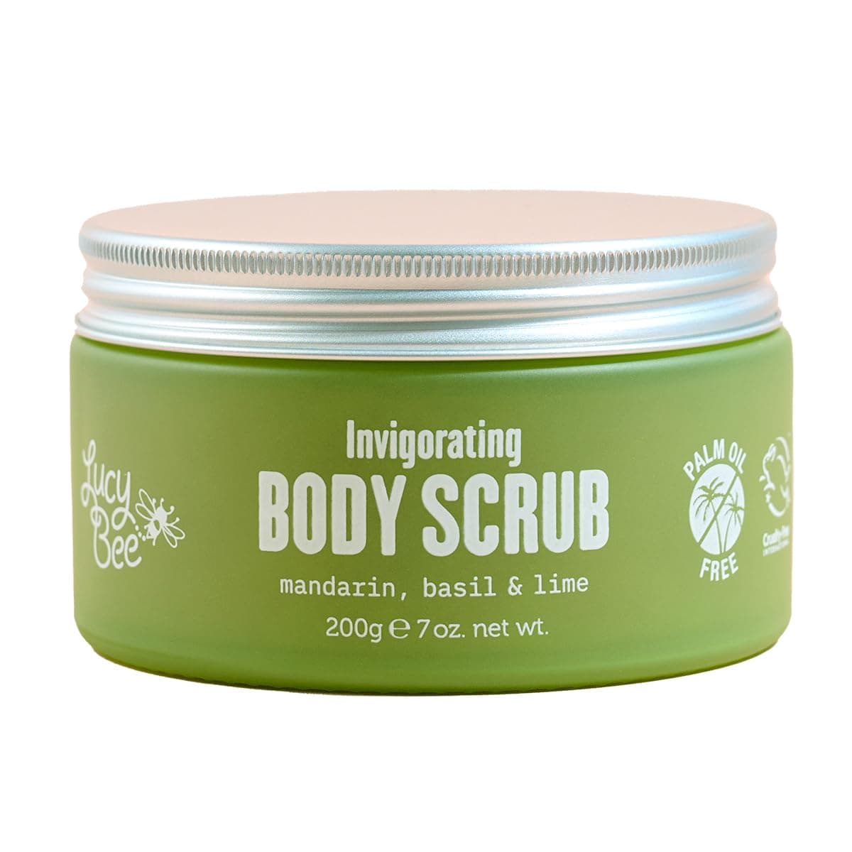 Lucy BeeBody Scrub 200g, Coconut Sugar Scrub, Moisturising Coconut Oil, Perfect for Tan Prep, Use on Body, Hands & Feet, Pregnancy Safe, Palm Oil Free, Certified Vegan & Cruelty Free, Great Gift