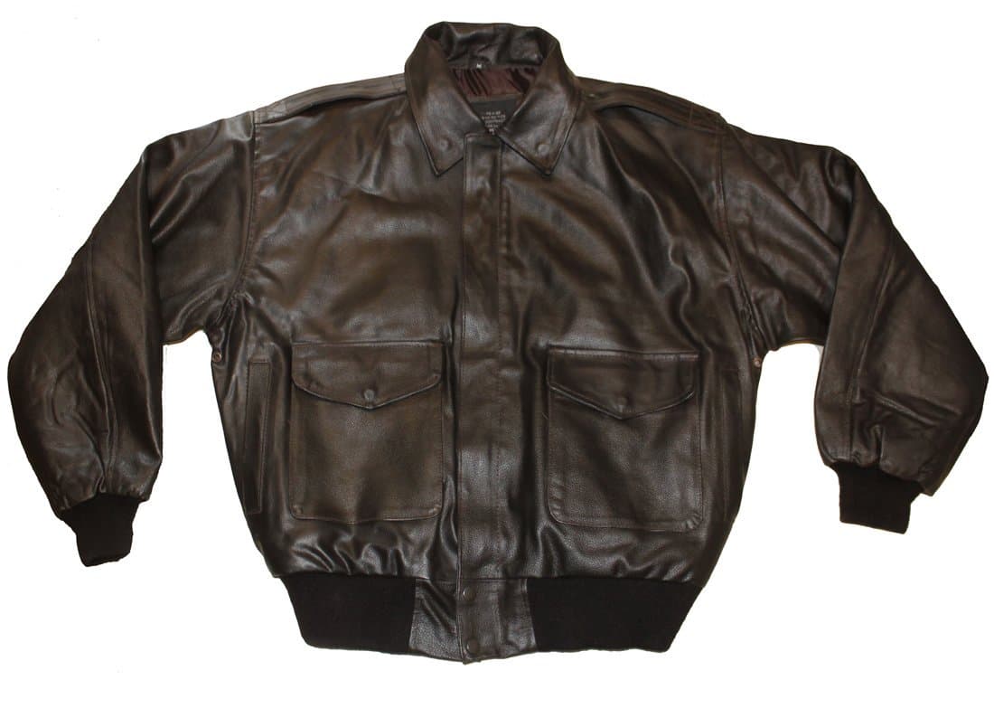 Flight Tech Inc Men's A2 Airforce Us Pilots Flight Crew Bomber Leather Jacket