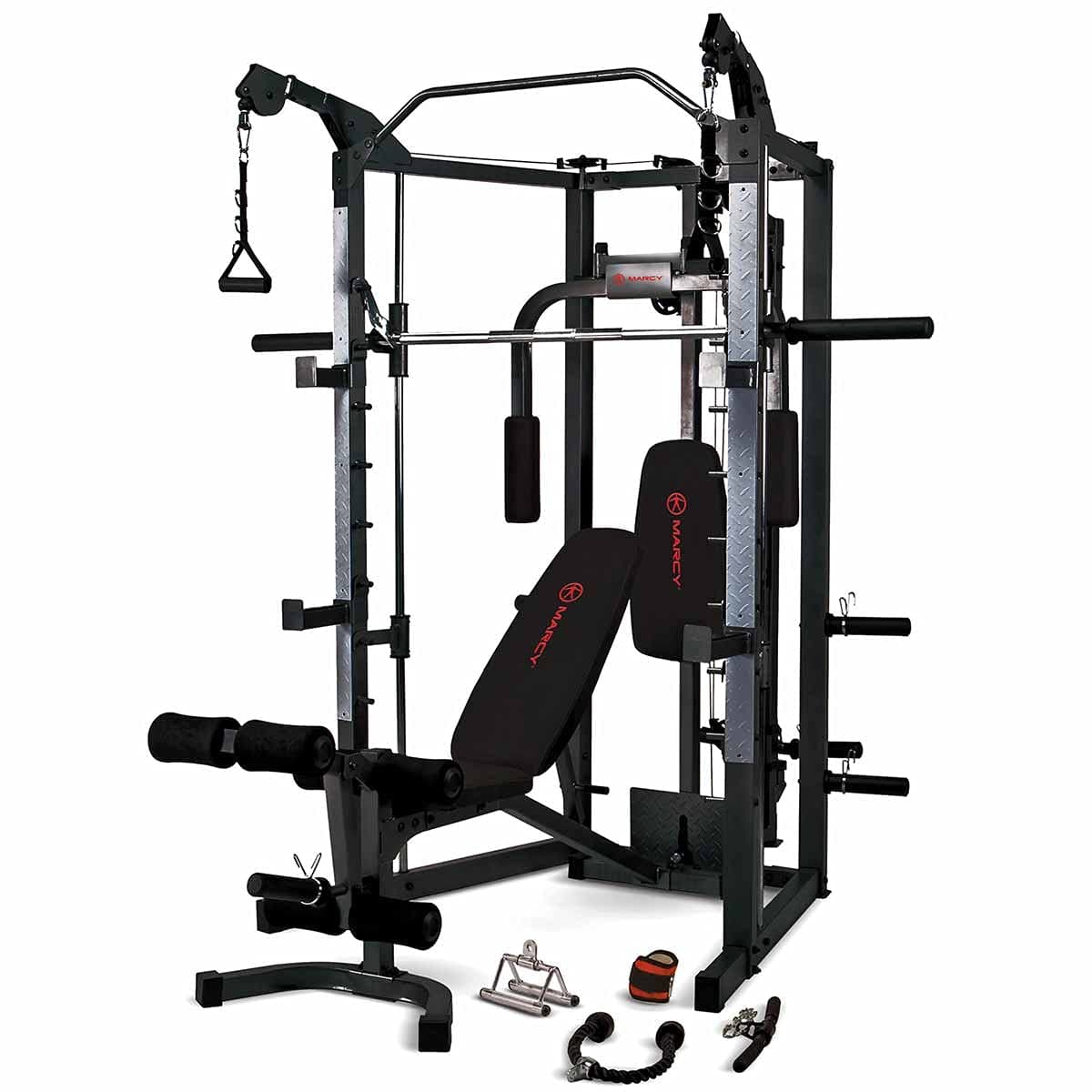 Marcy Eclipse Deluxe Smith Machine Gym - Black/Red