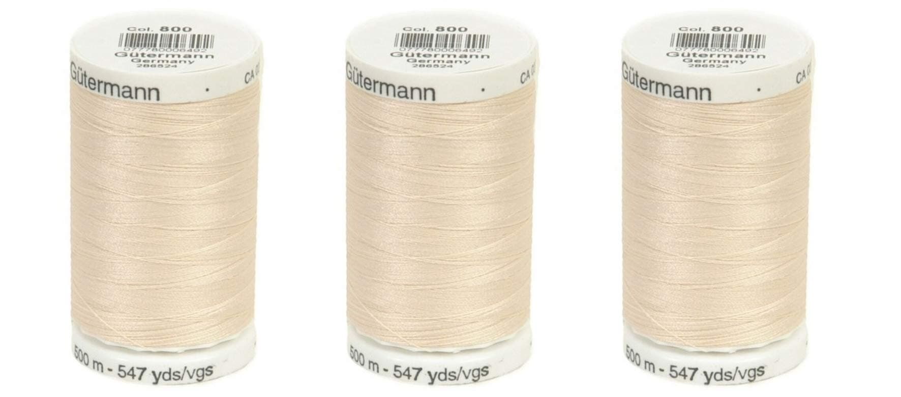 Sew-All Thread 547 Yards Col. 800 Ivory (3-Pack)