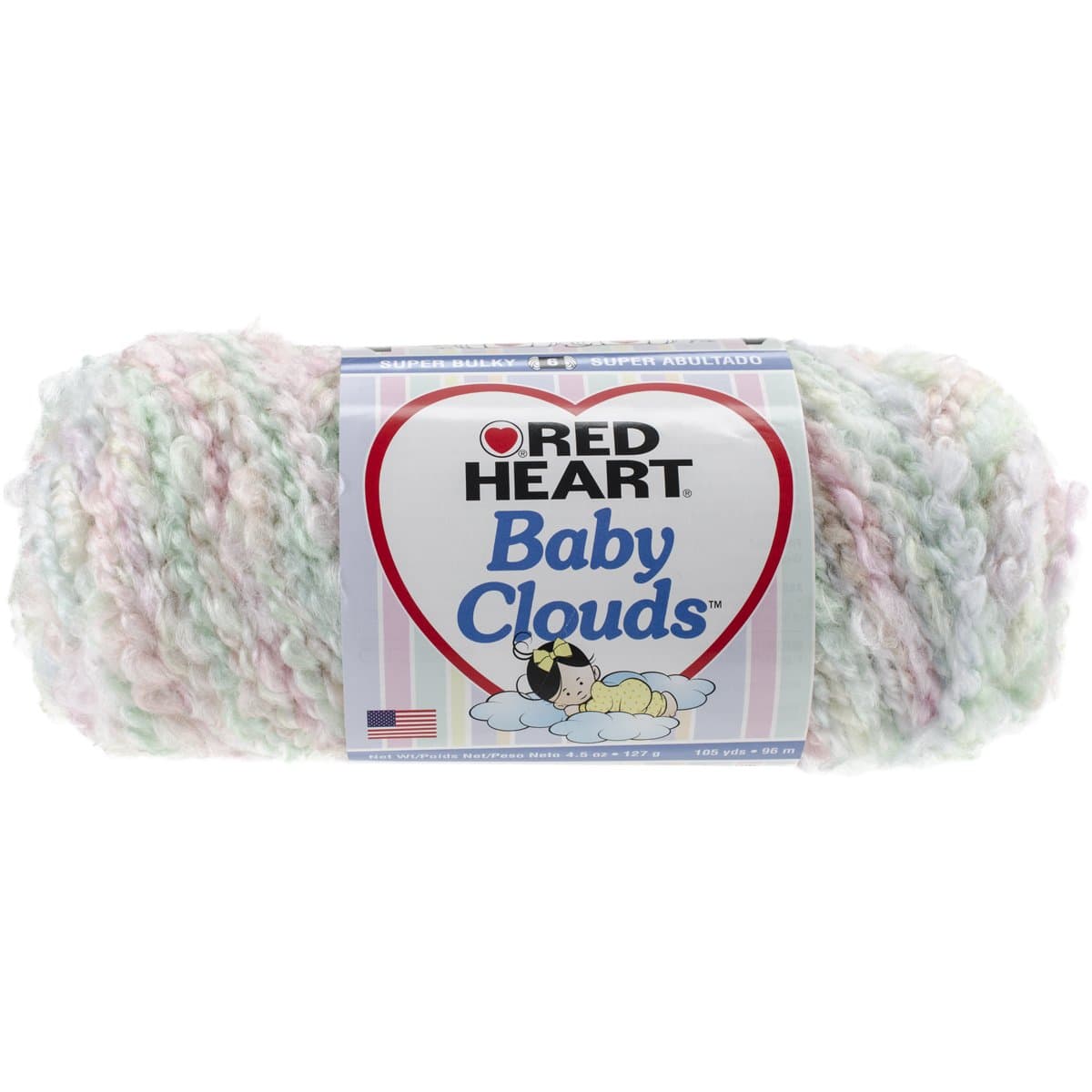 Coats: Yarn - Red Heart Baby Clouds Yarn - Baby E710.9351