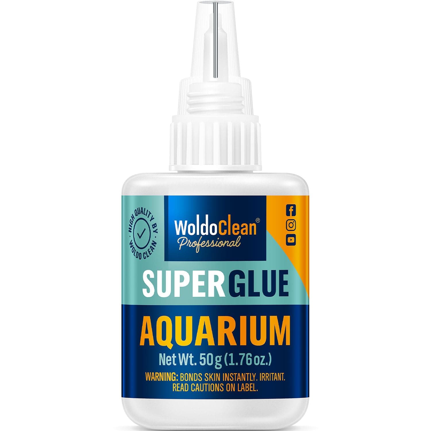 WoldoClean Aquarium Super Glue for mosses and Plants - for Freshwater and Saltwater Aquariums 50g