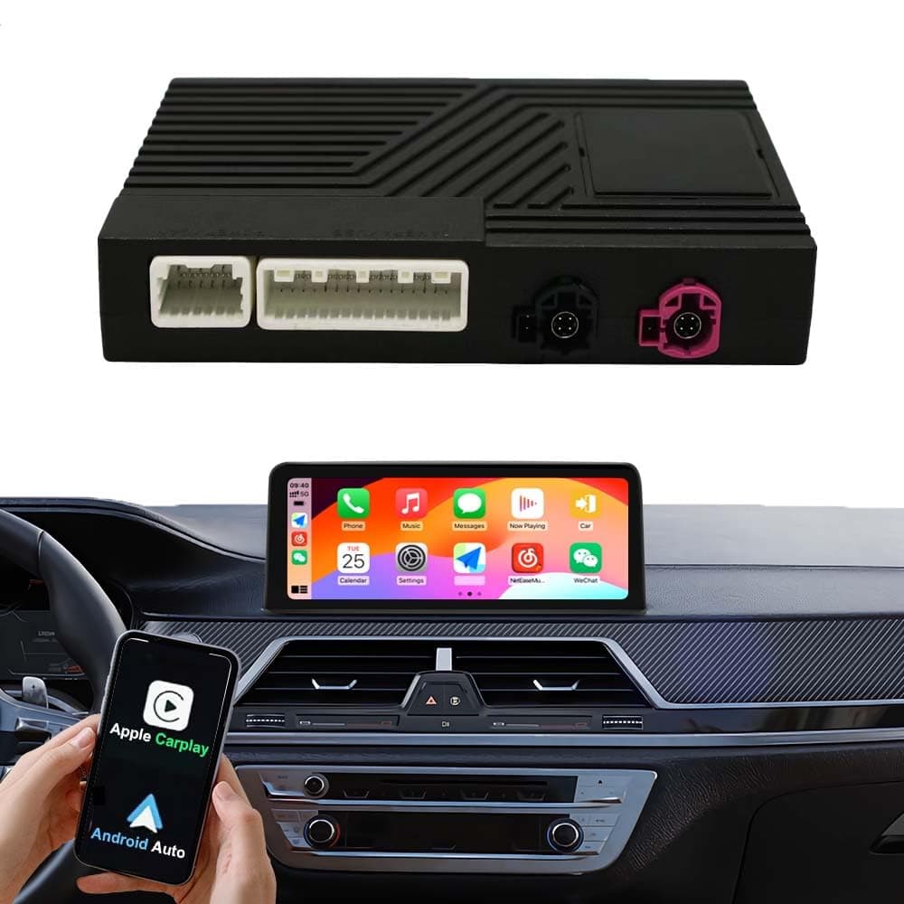 Wireless CarPlay Android Auto Retrofit Kit Decoder Box for BMW NBT System 1/2/3/4/5/6/7 Series X3/X4/X5/X6, Support Mirror Link, Camera, GPS, Siri, YouTube, for BWM Accessories