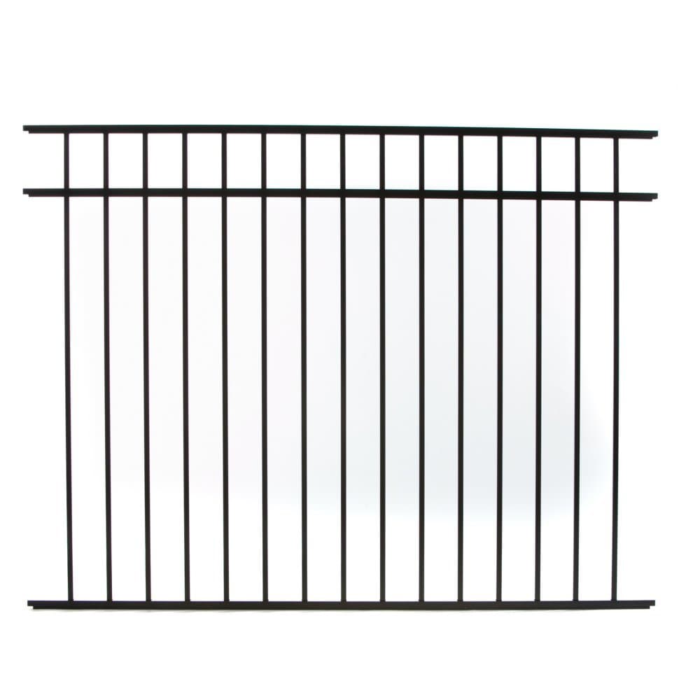 Specrail DIY Fence RR9543BL Bethany Aluminum 3-Rail Fence Panel, 54-Inch by 6-Feet