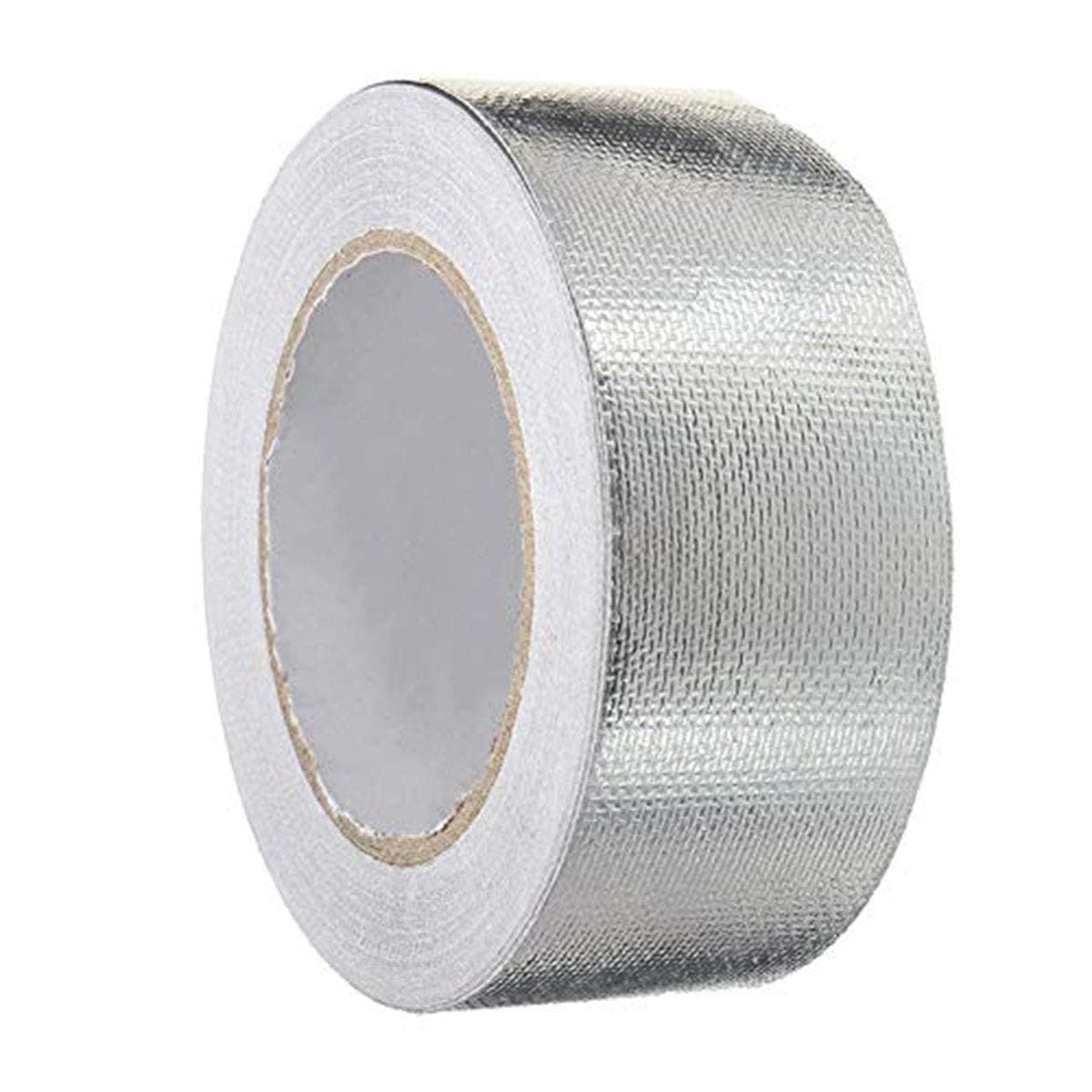 Fiber-Glass Aluminum Foil Tape 2 inch 82ft Professional Grade Composites Adhesive Silver Duct Tape Roll for Pipe Sealing HVAC Metal Repair Patching Hot Cold Air Ducts Heat Insulation, Large