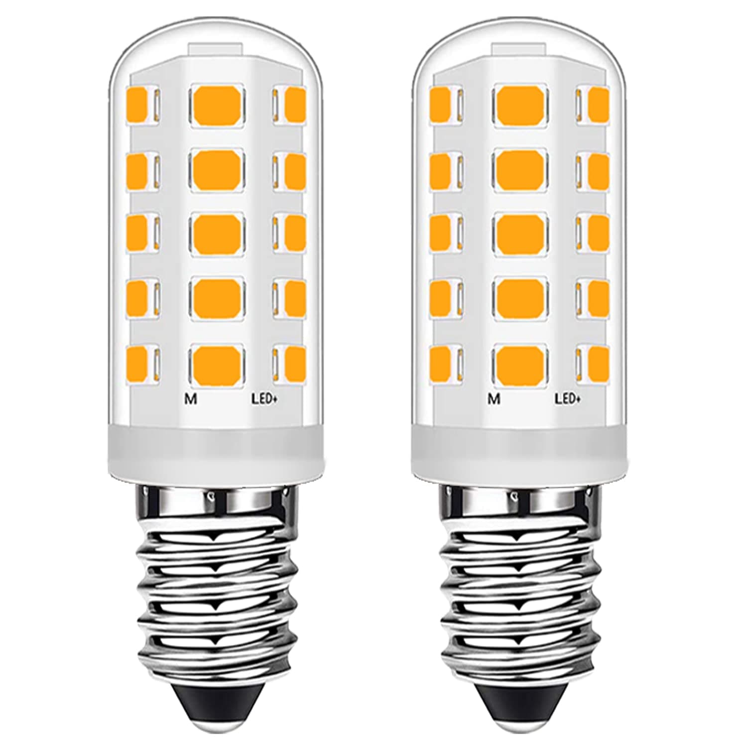 E12 Candelabra LED Bulbs 2700K Warm White Ceiling Fan Light Bulb 4W, 40W Equivalent E12 Small Base Candle Bulbs, 450LM, Non Flicker, Not Dimmable, AC 110-130V, 360° Beam Angle, 2 Pack