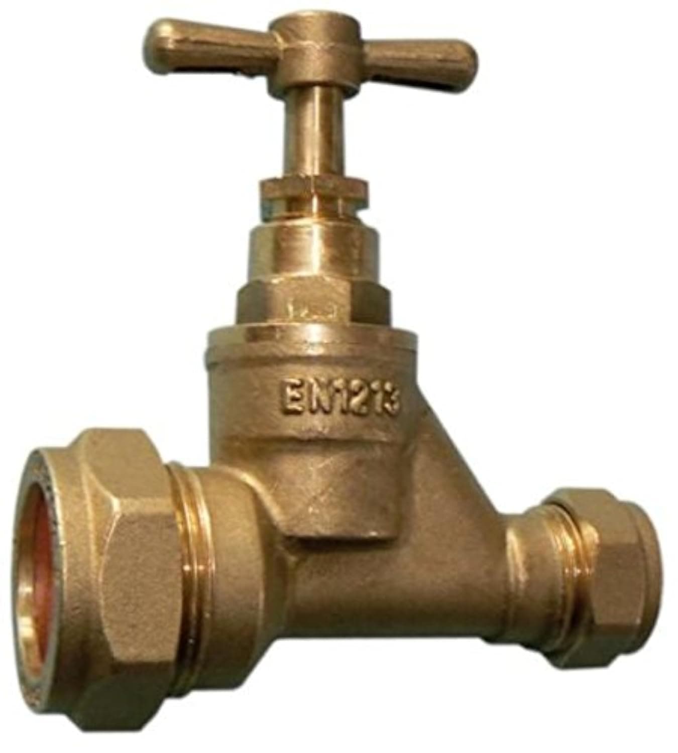 25mm MDPE to 15mm Copper Brass Stopcock