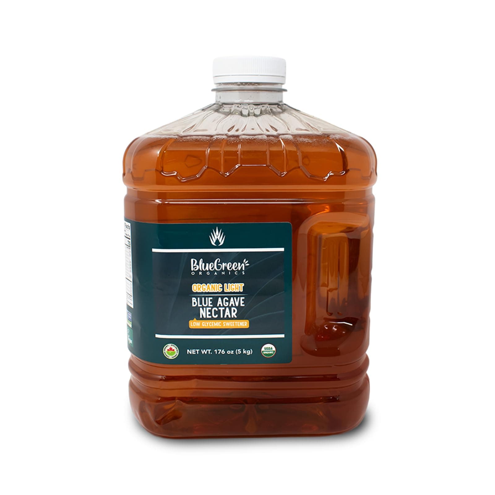 BLUE GREEN ORGANICS, Agave syrup, Gluten Free, Organic, Sweetener, teas, coffees, pancakes or any baked good, Family-friendly, Sugar substitute, Light, 176 Oz