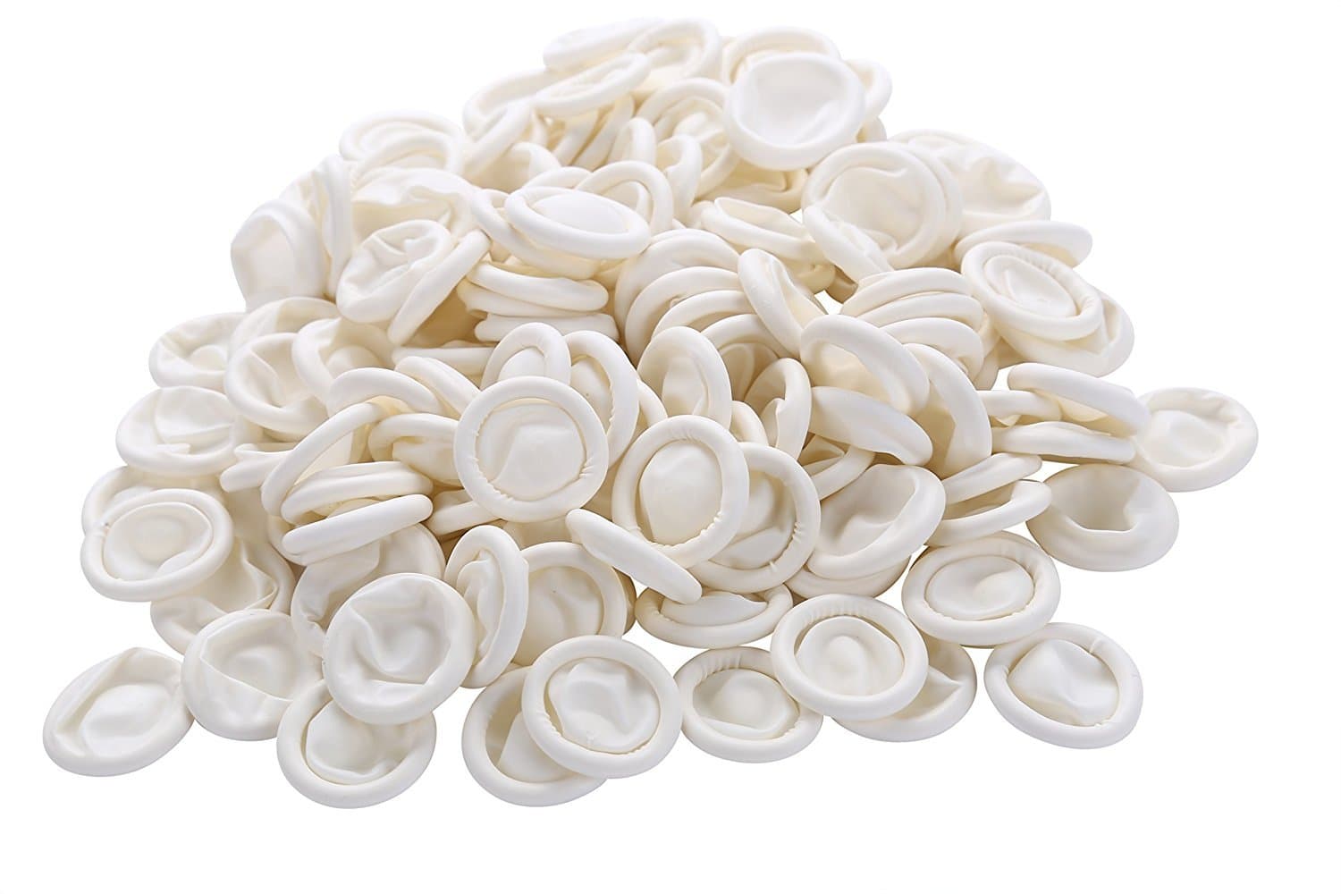 SAZOLONI Resuable Disposable Latex White Finger Cots (Medium)- Pack of 100 Peices