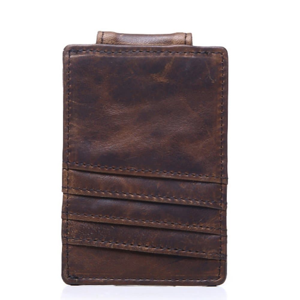Gifts For Him, Kengadget Mens Slim Leather Money Clip Genuine Leather Multi Card Holder Front Pocket Wallet