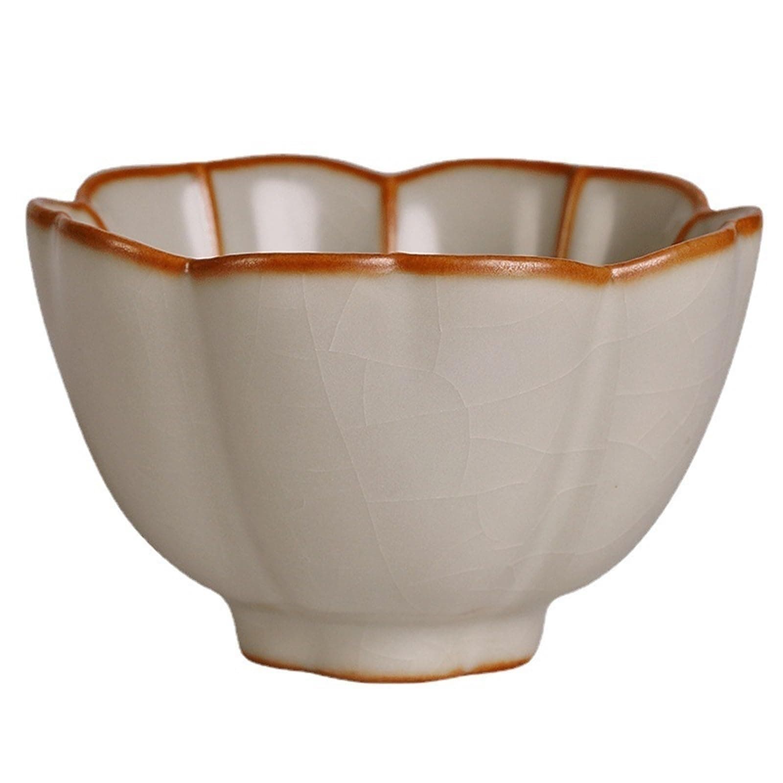 SKYRRATea Cup Saucer Ceramics Teacups Tea Ceremony Crackle Glaze Porcelain Master Cup Ru Kiln Cups