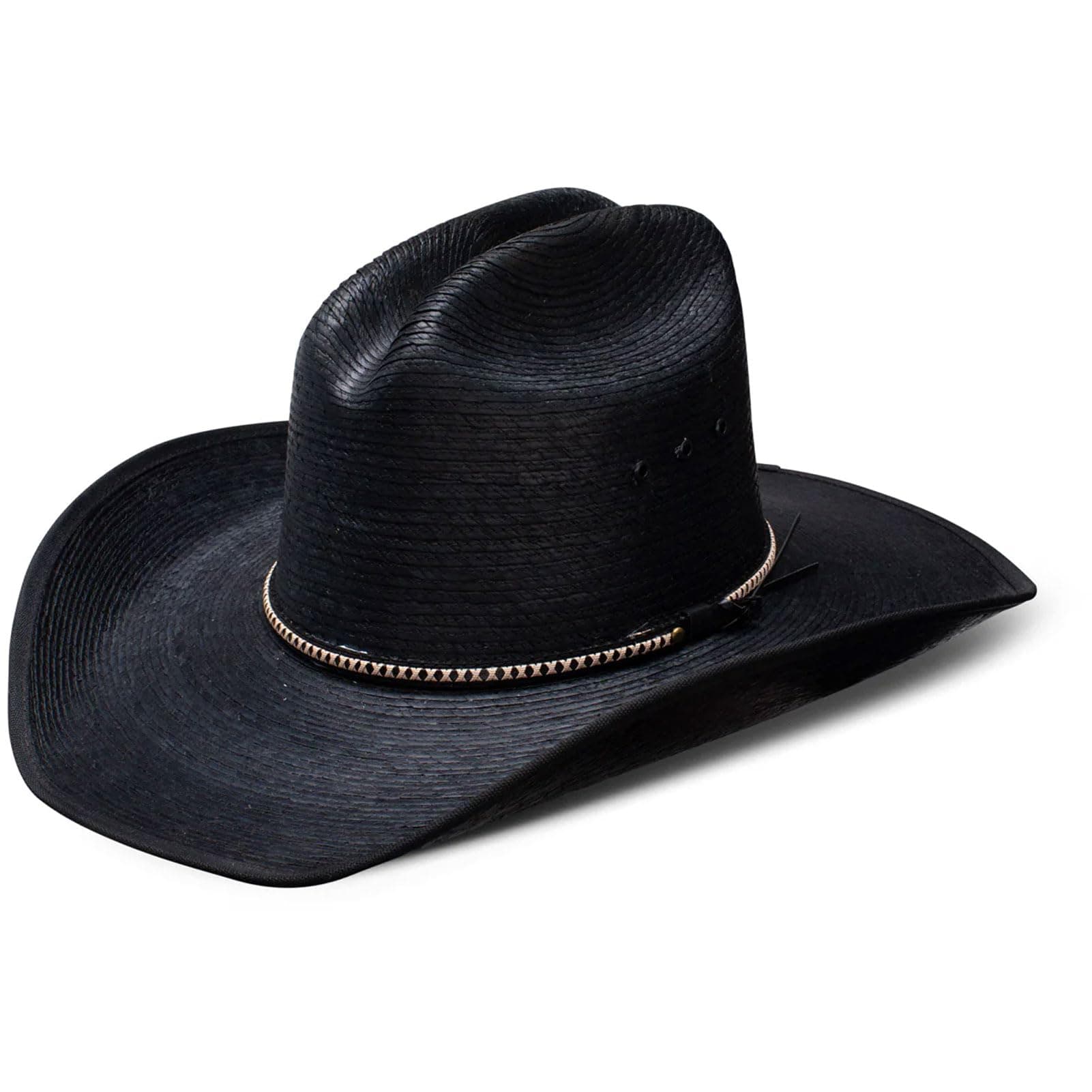 JA Men's Asphalt Straw Cowboy Hat Black X-Large