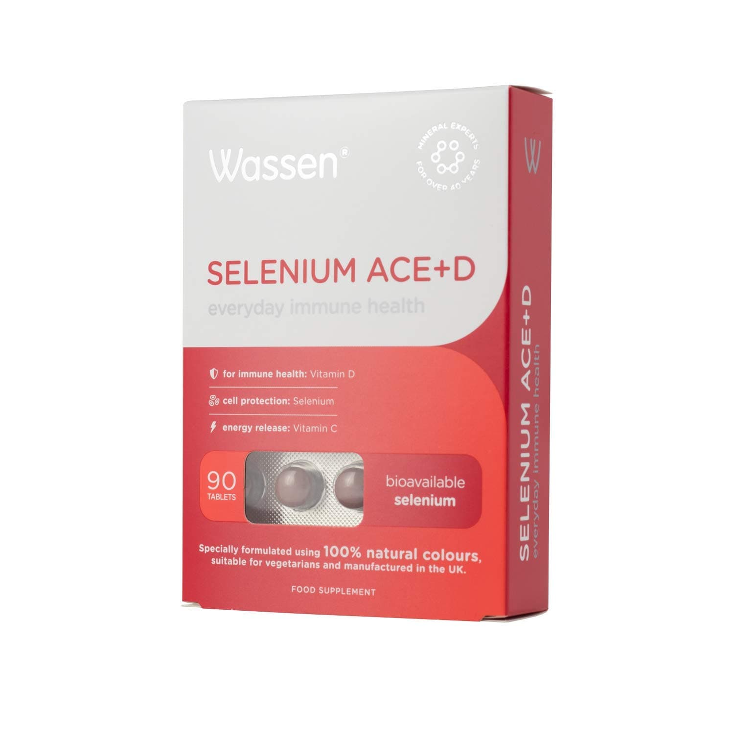 Selenium ACE+D Immune Health - 90 Tablets | Selenium and Zinc Supplements Contribute to Normal Function of Immune System | Vitamin C D and Zinc