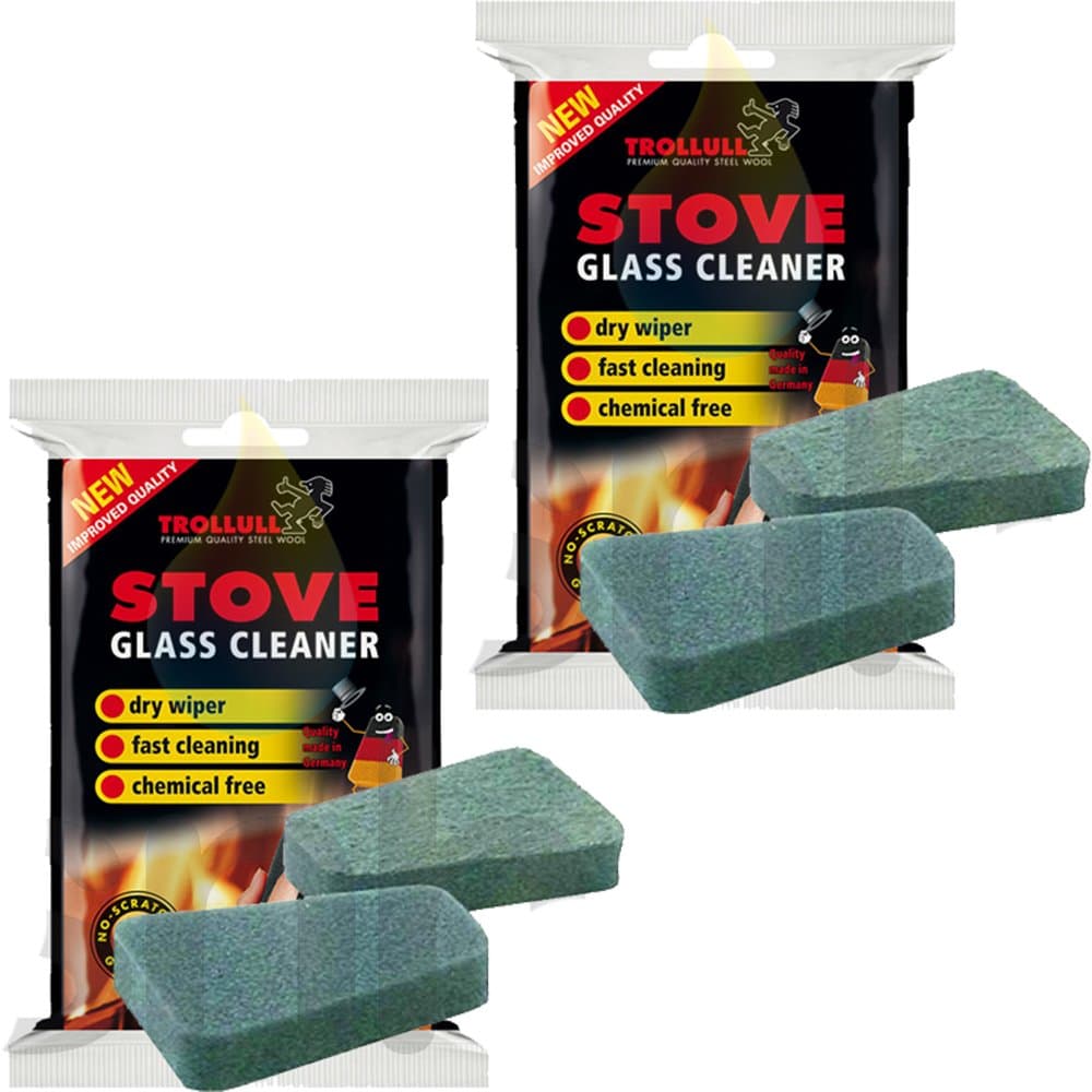 X2 Cleaner Pads For Stove Glass 2 In A Pack Rakso Stove Glass Cleaner 4 Pads In Total