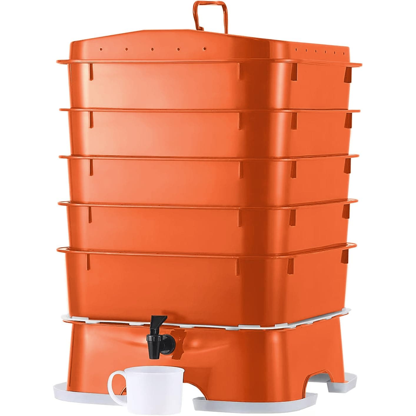 VermiHut 5-Tray Plus Compost Bin (Terracotta)