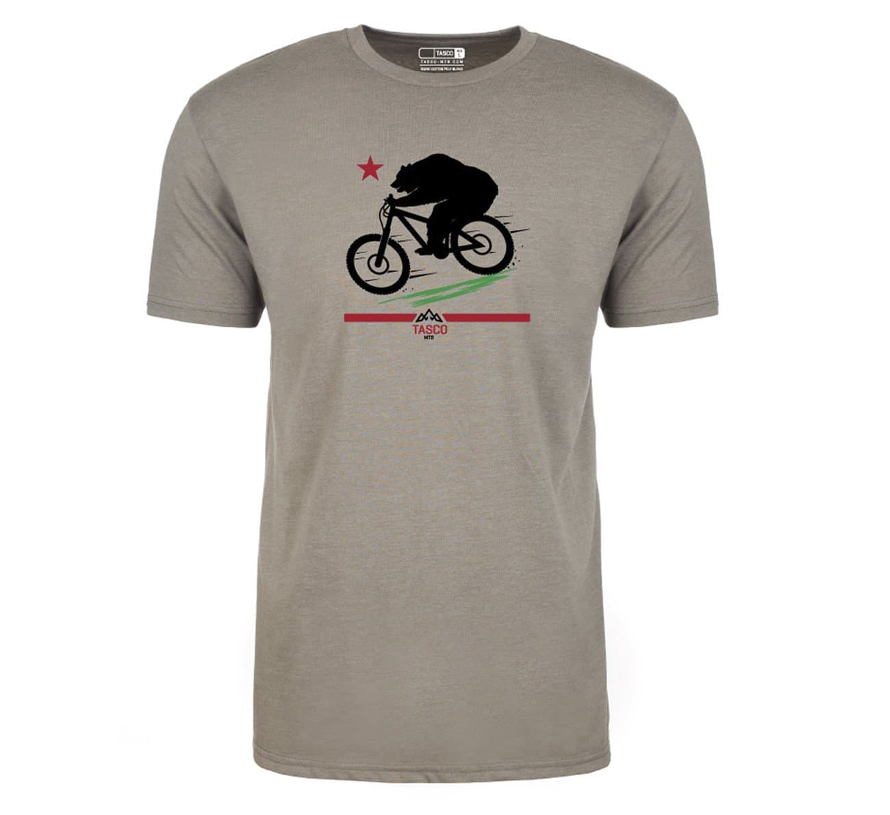TASCO MTB Men's Braaap Bear T-Shirt Large Warm Grey