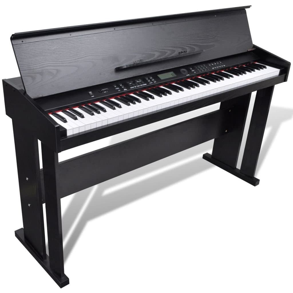 Classic Electronic Digital Piano with 88 Keys & Music Stand for Beginners