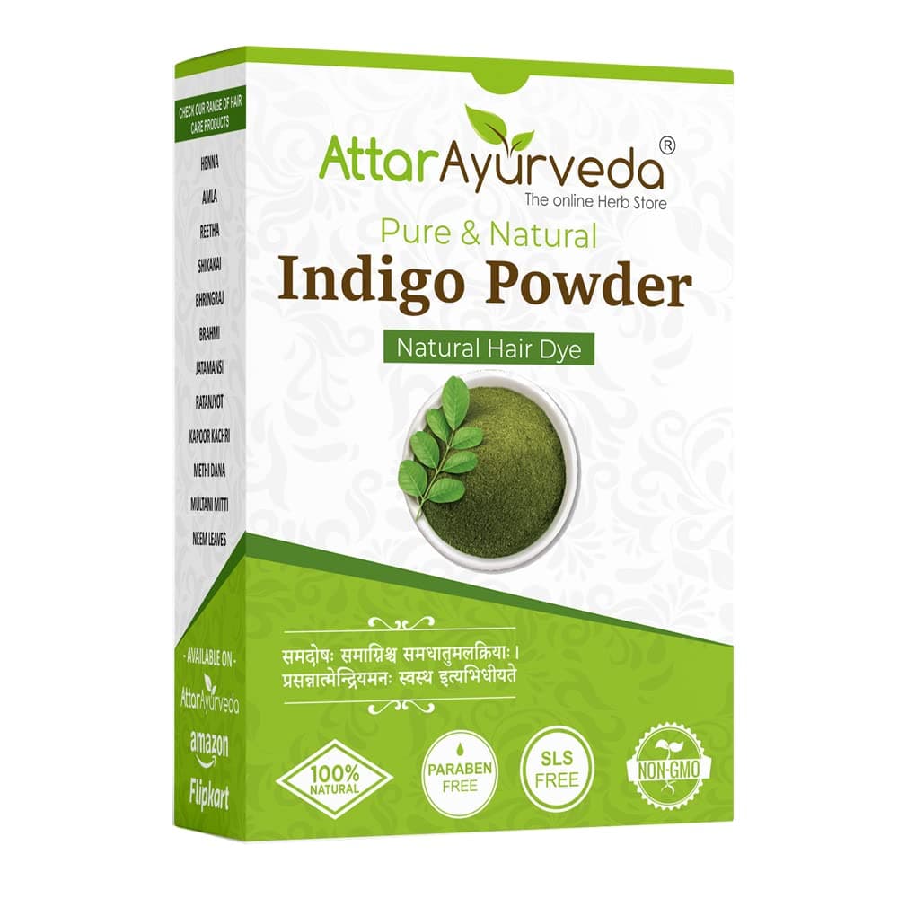 ATTAR AYURVEDA Indigo Powder for Black Hair (200g)