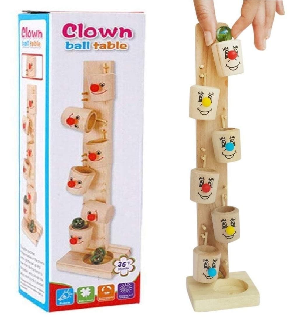 Simple Days Wooden Blocks Tree Marble Ball Run Track Game Slider Toy