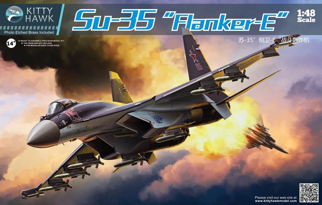 KH80142 1:48 Kitty Hawk SU-35 Flanker-E (MODEL BUILDING KIT)