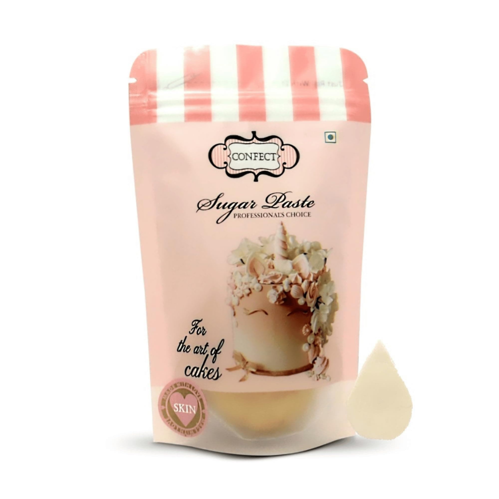 Confect Skin Fondant | Chefs Choice Edible Colored Fondant for Cakes Decorating | Vegan, Gluten-Free, Nut-Free, Palm Oil-Free – 250 Gms