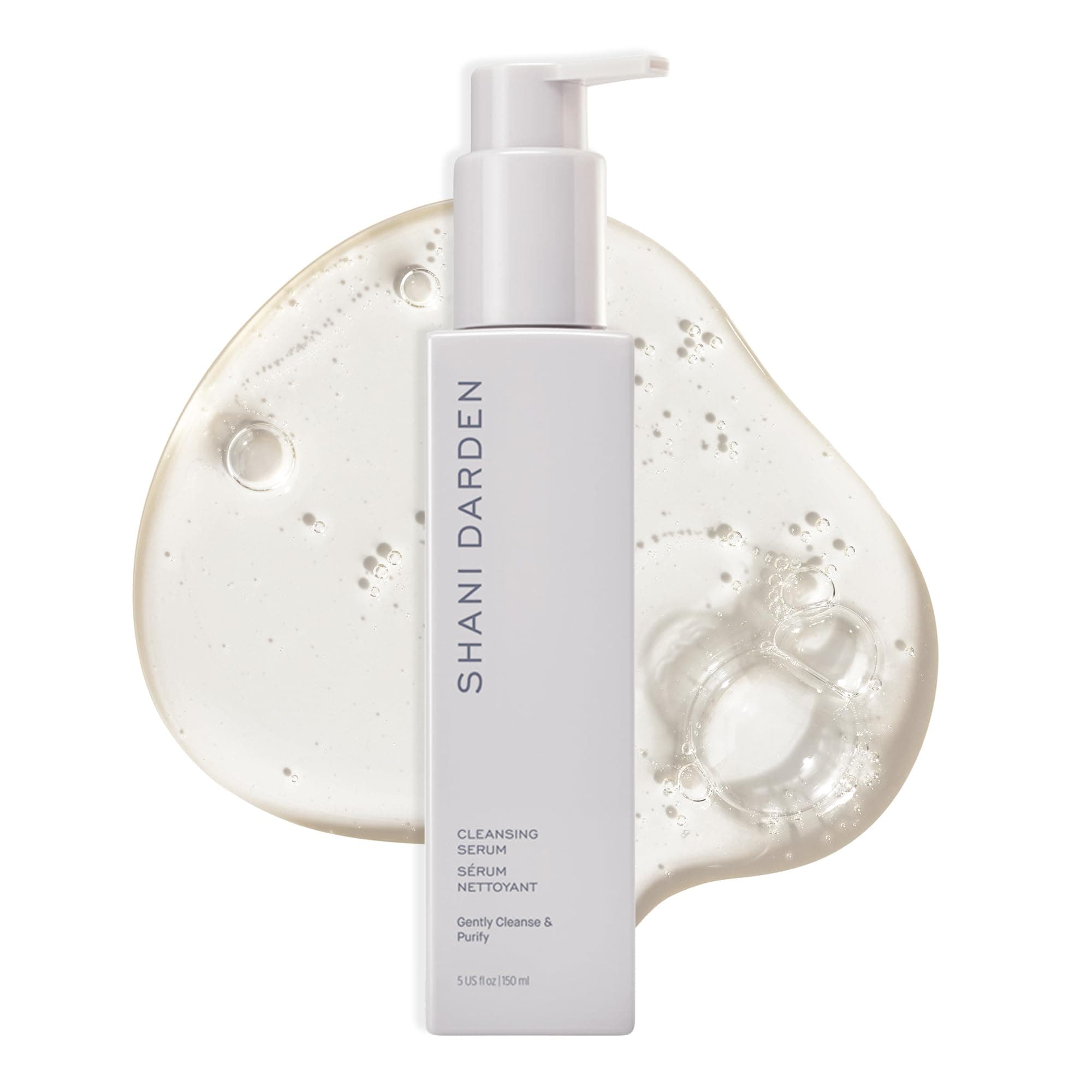 SKIN CARE Cleansing Serum Face Wash for All Skin Types, Gentle Daily Hydrating Gel Facial Cleanser & Makeup Remover with Hyaluronic Acid & Oat Bran, Removes Excess Oil & Dirt, 4 fl oz