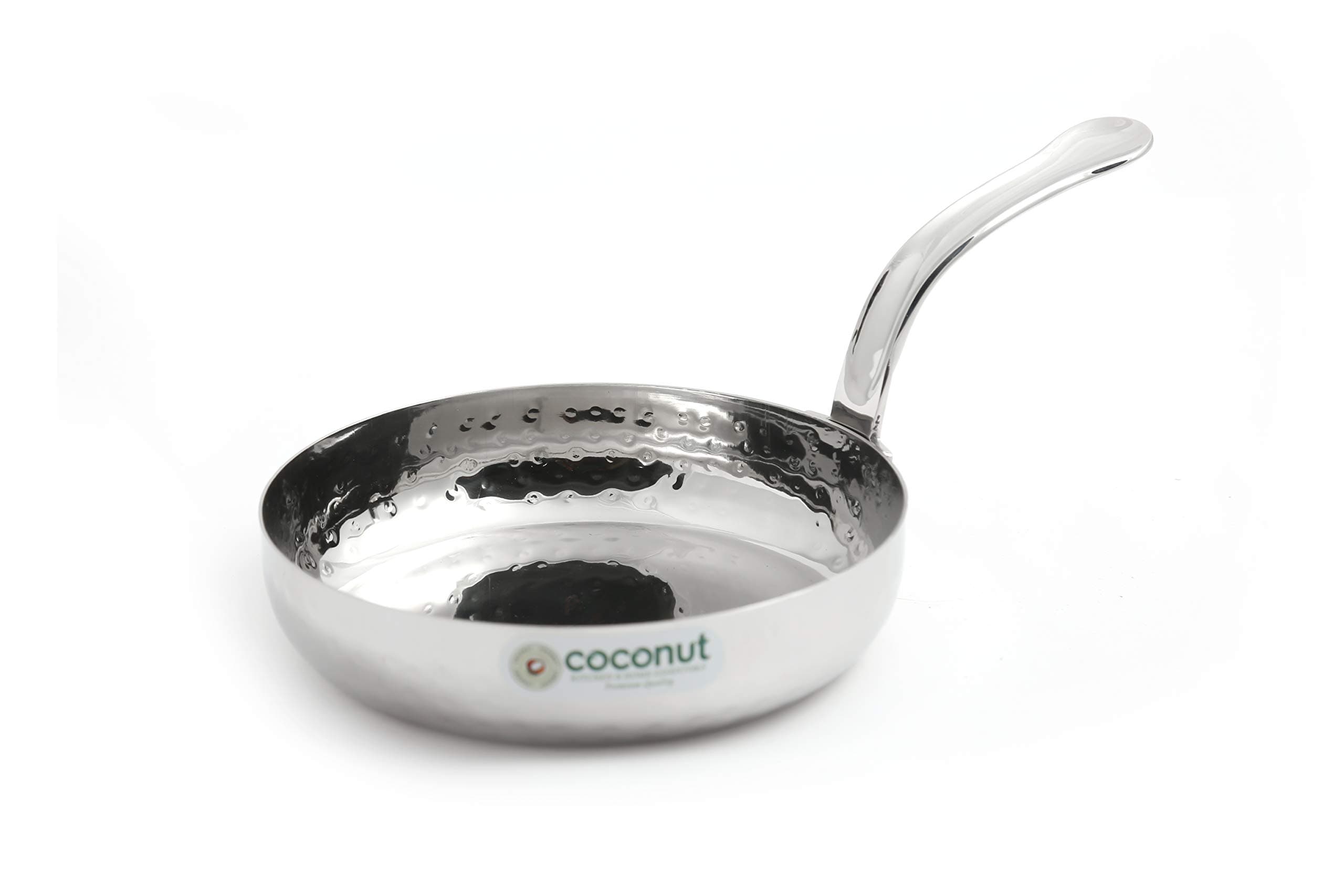 coconut Stainless Steel Fry Pan, Silver