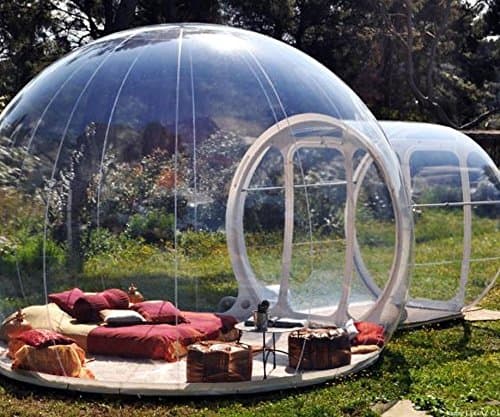 RelaxNow(TM) Single Tunnel Transparent Bubble Tent Outdoor Inflatable Bubble Camping Tent (4 Meter Bubble +1 Meter Entrance)