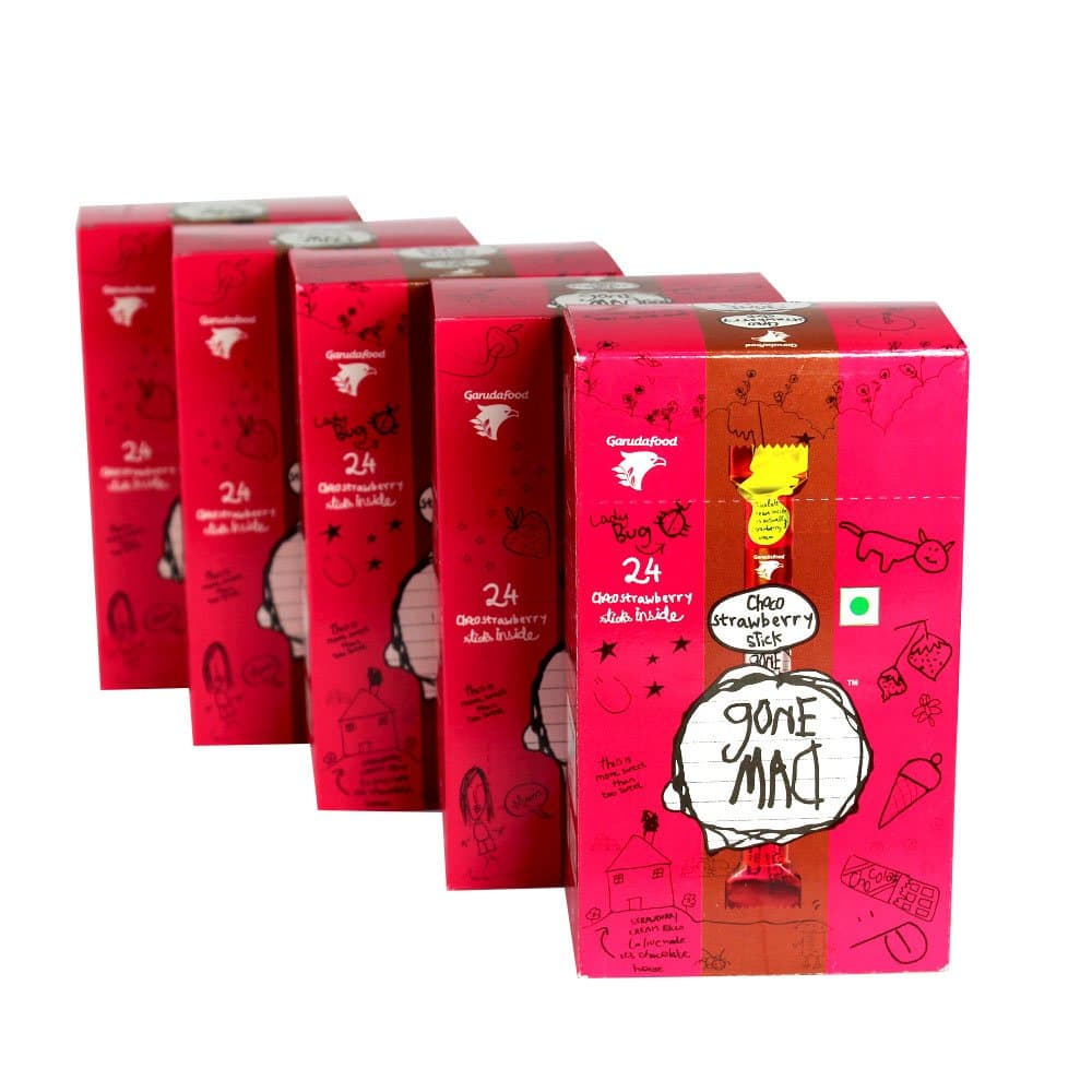 Gone Mad Strawberry Sticks (Pack of 5)