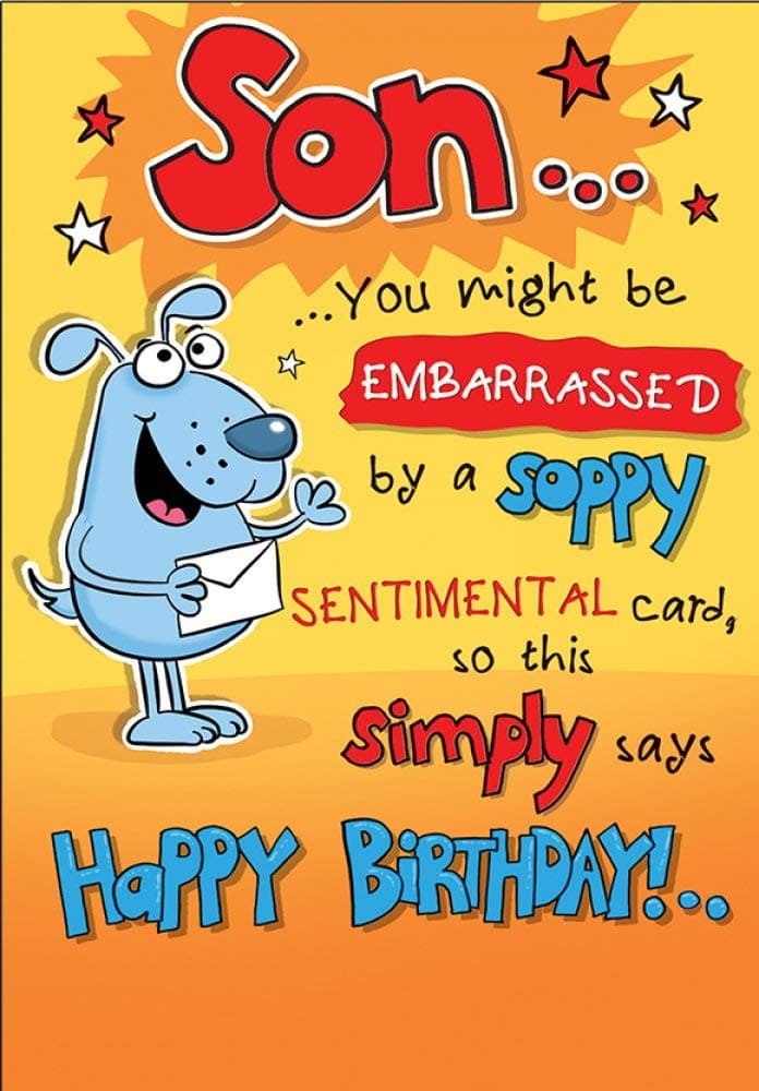 Piccadilly Greetings Birthday Card Son - 9 x 6 inches -