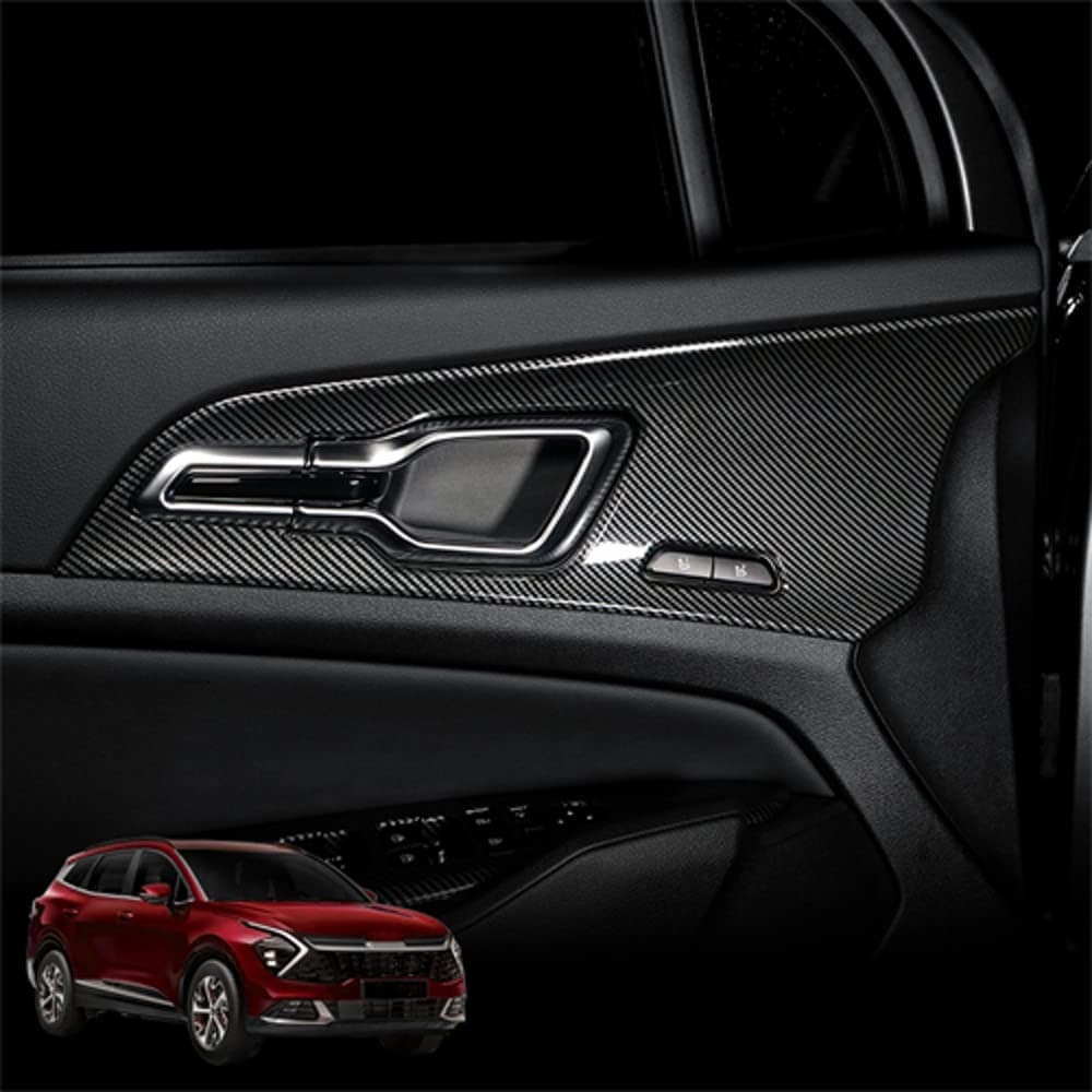 YOUTOOCAR 5PCS Door Panel Covers Trim Compatible with Kia Sportage 2023-2026 Accessories (Carbon Fiber Pattern)