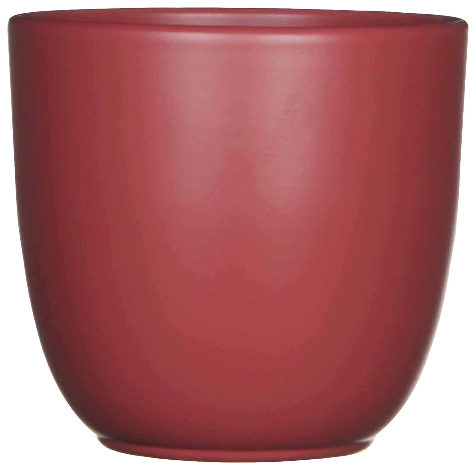 Mica Decorations 1027784 Tusca Flower Pot, Ceramic, For Indoor Use, Marsala, 14.5x14.5x14 cm