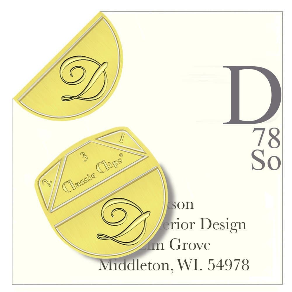 Monogram - "D" - Paper Clips - Pack of 100