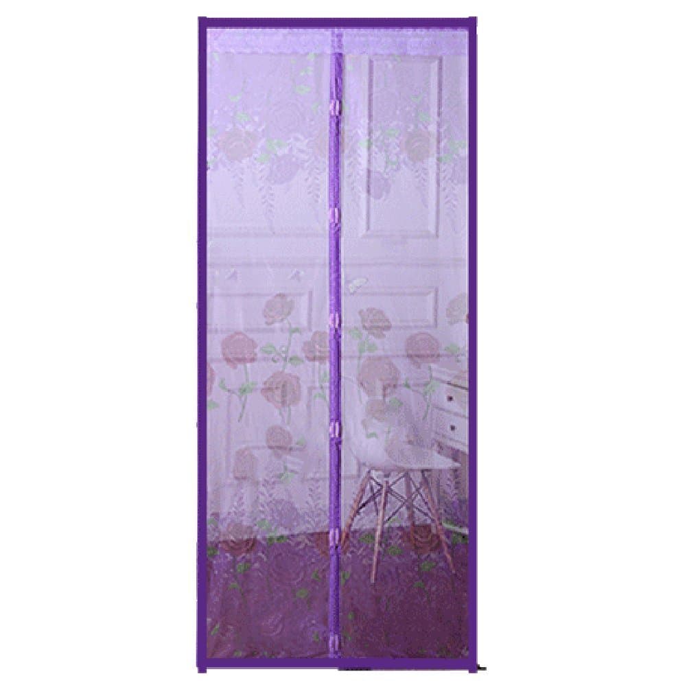 Hands-free Magic Mesh Magnetic Screen Door Curtain (31.49"*82.67"(80*210cm), Purple)