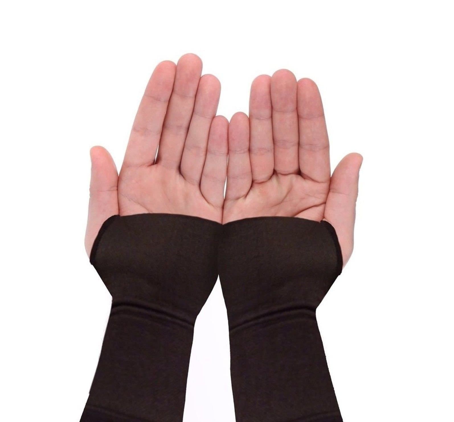 ILOLSports Compression Wrist Support Sleeve Hand Support Brace for Sports and Pain Relief(1 Pair) (m)