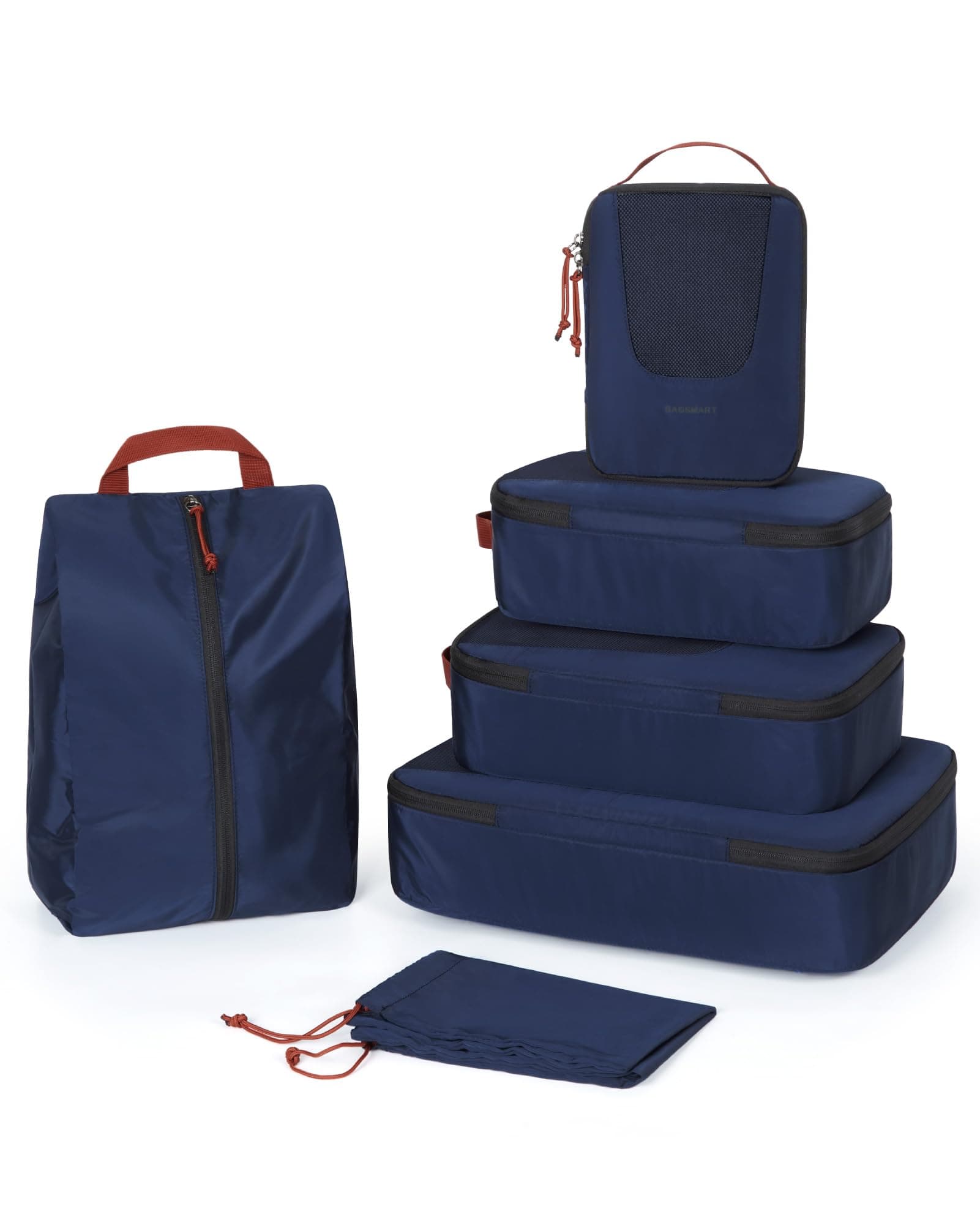 BAGSMARTCompression Packing Cubes for Travel, 6 Set/4 Set Packing Cubes for Suitcases, Compression Suitcase Organizer Bags Set for Travel Essentials, Lightweight Packing Organizers