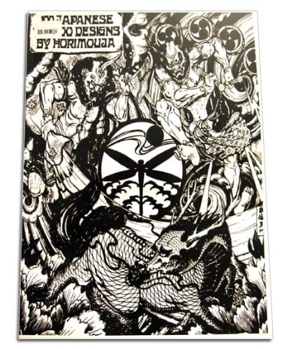 JAPANESE Tattoo Design Black & Grey 50-page Flash Book