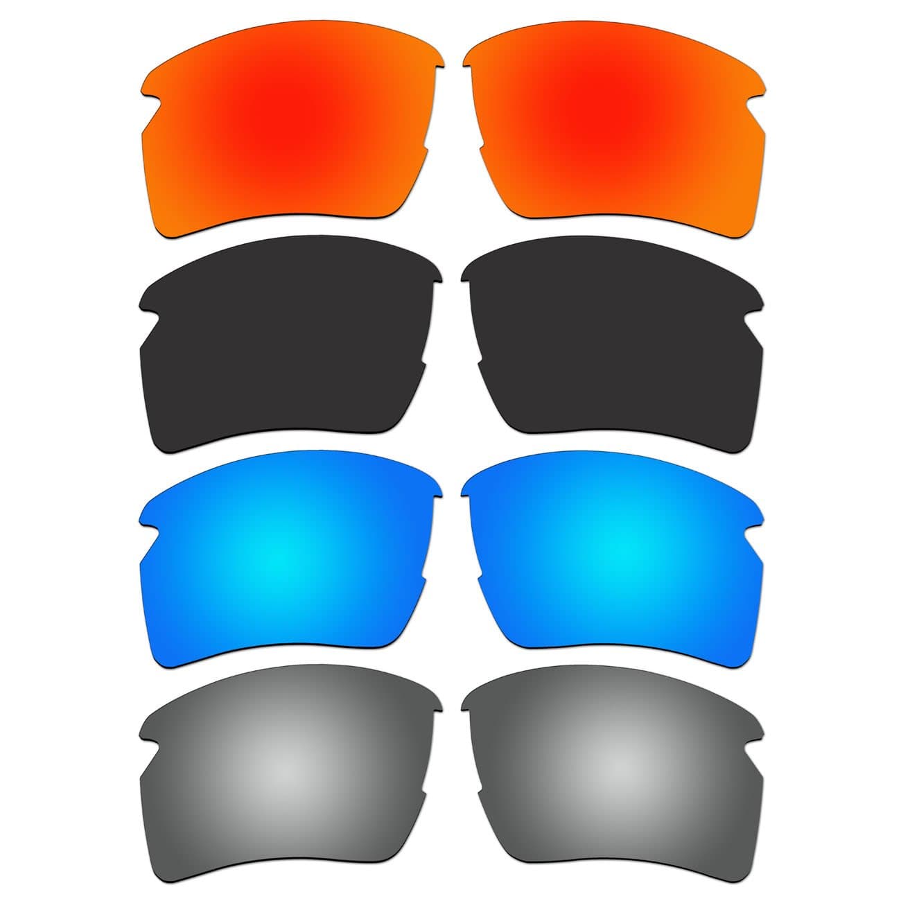 4 Pair Replacement Polarized Lenses for Oakley Flak 2.0 XL Sunglasses OO9188 Pack P7
