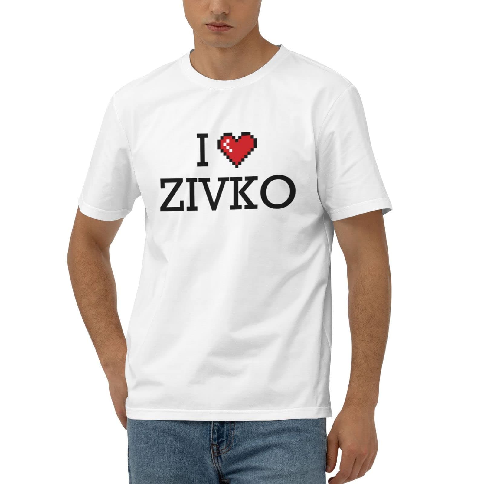 Funny Shirt for Men I Love Zivko T Shirt Funny T Shirts for Men (Color : Colour, Size : Large)