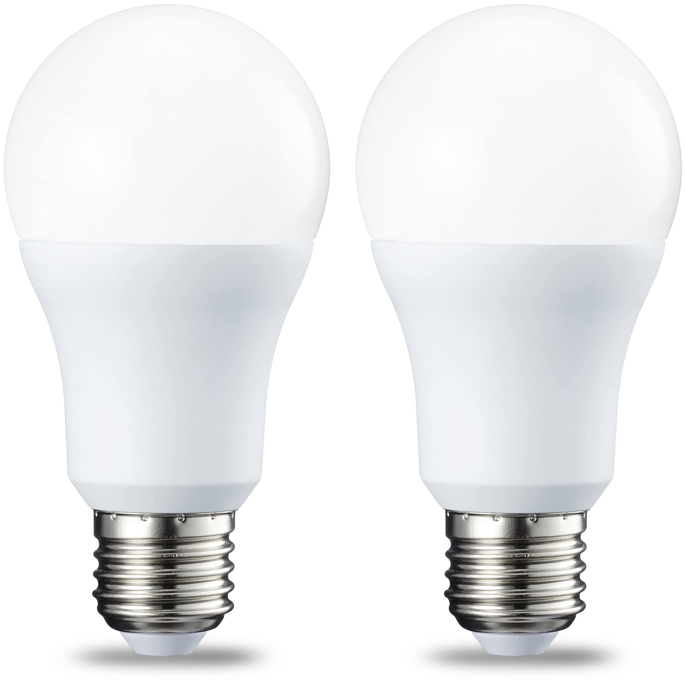 Amazon Basics LED E27 Edison Screw Bulb, 10 W (Equivalent to 75W), Warm White, Non Dimmable - 2 Count (Pack of 1)