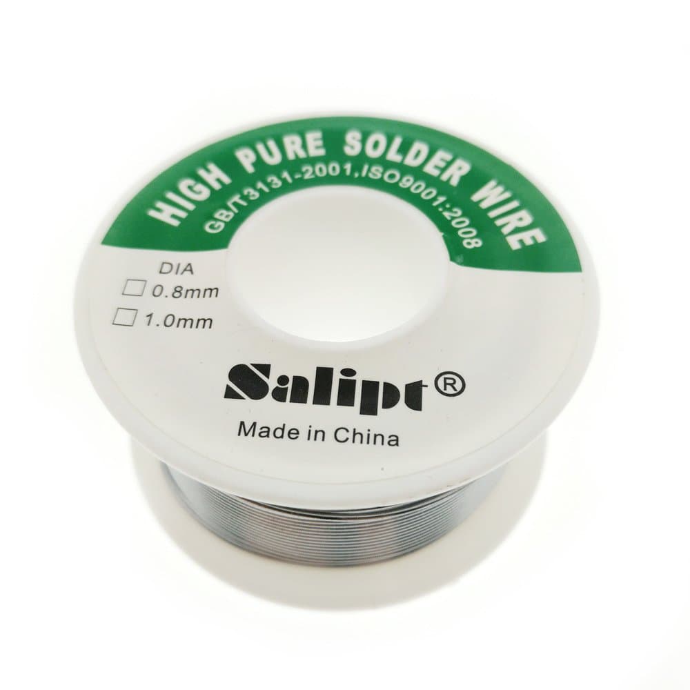 Salipt 60-40 Tin Lead Rosin Core Solder Wire for Electrical Solderding and DIY 0.031in (0.8mm) 0.22lbs - High Pure No-Clean Active Soldering