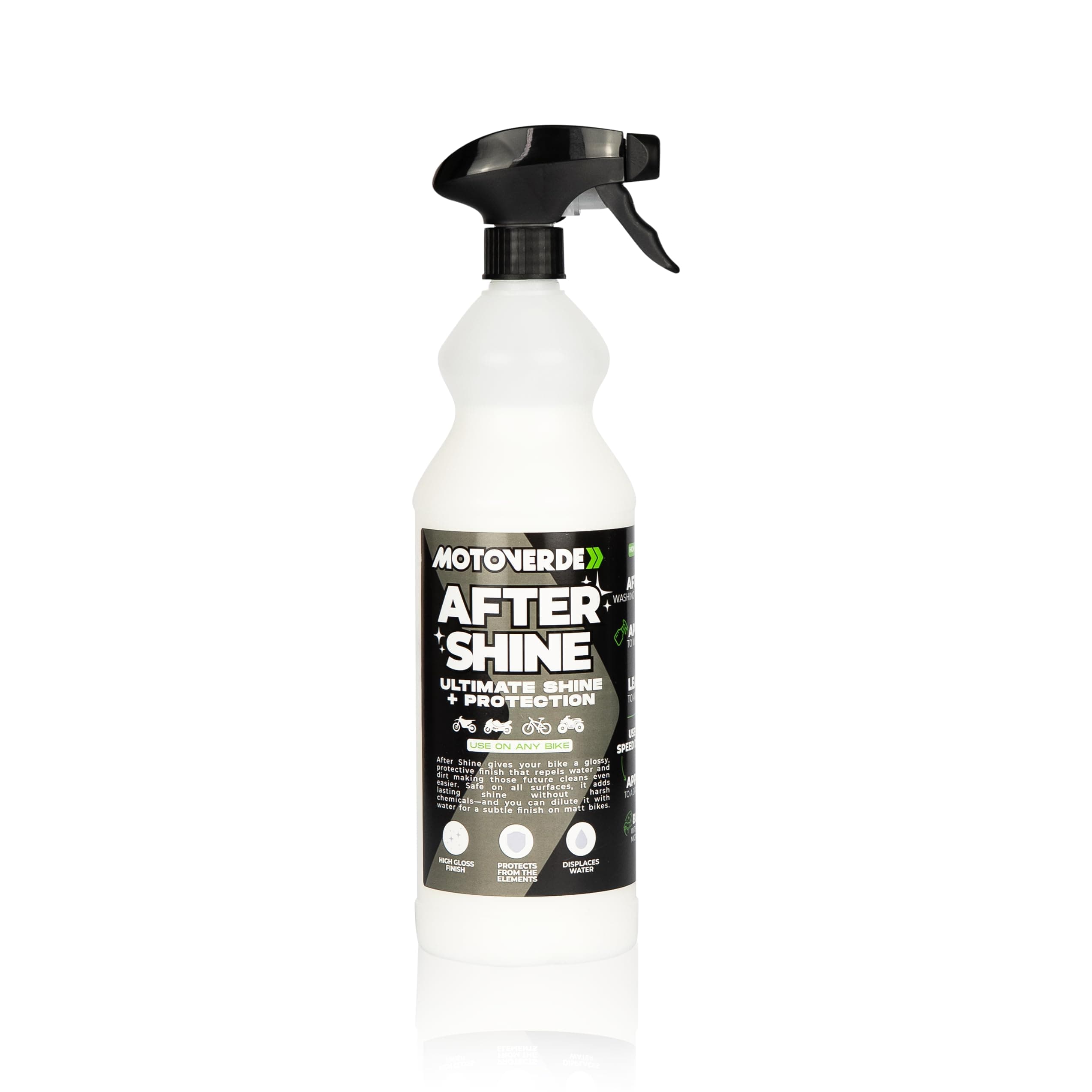 1L After Shine Silicone Spray - Bike Shine and Protection - Advanced non greasy bike polish and protect - Motorcycle, Motocross, MTB, Cycle, Bicycle, E-bike