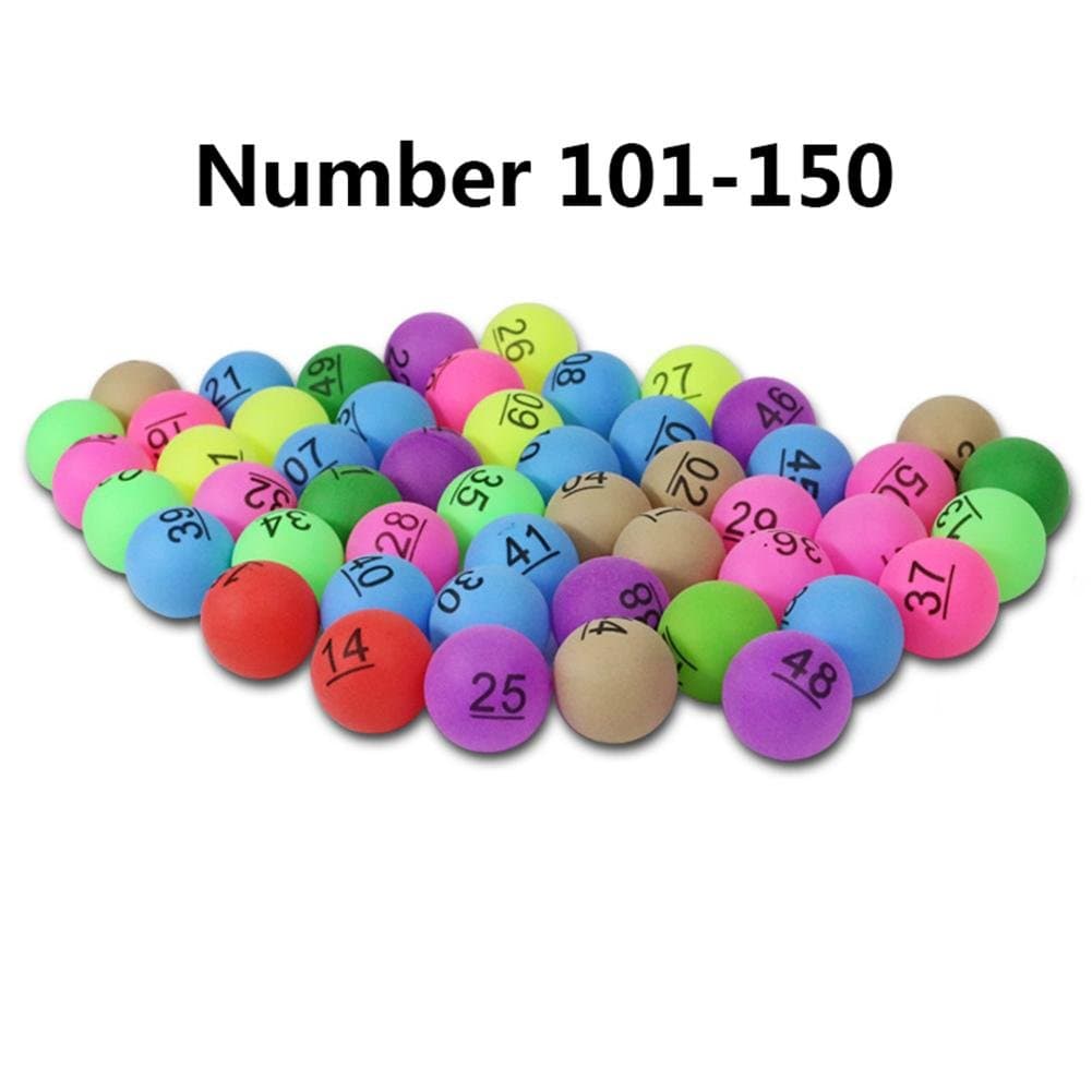 Seasaleshop 100 x Coloured Balls with Numbers for Advertising/Lottery Game (40 mm)