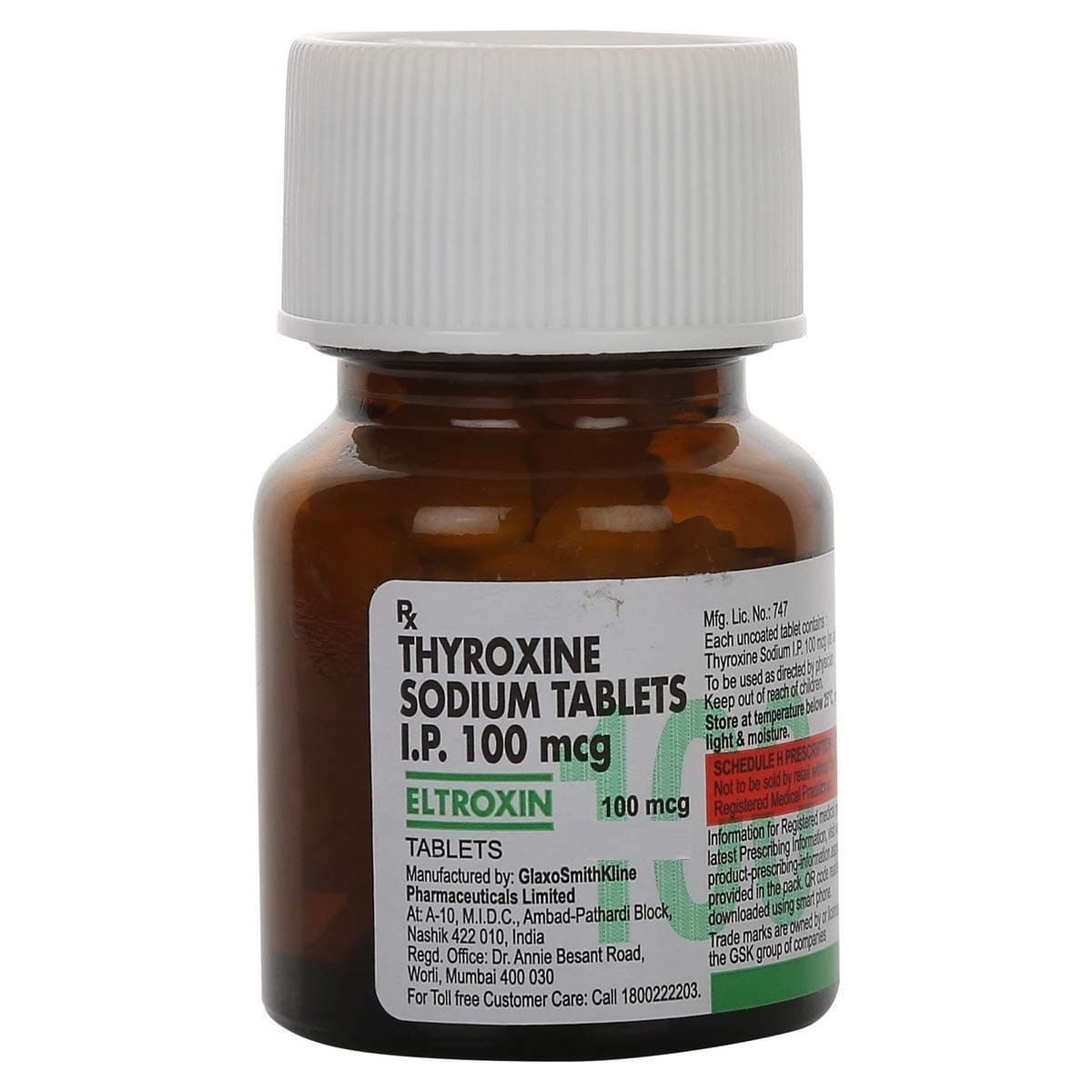 Eltroxin 100 mcg - Bottle of 120 Tablets