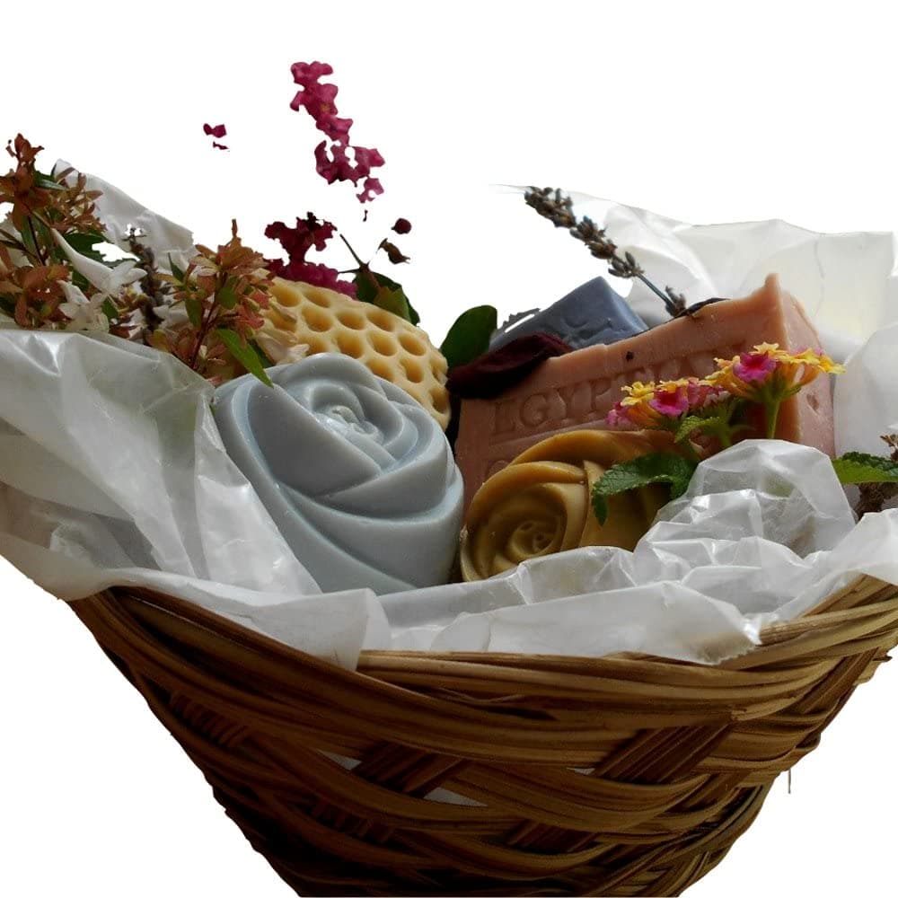 Natural Handcrafted Soap Gift Basket Five Soaps Handmade