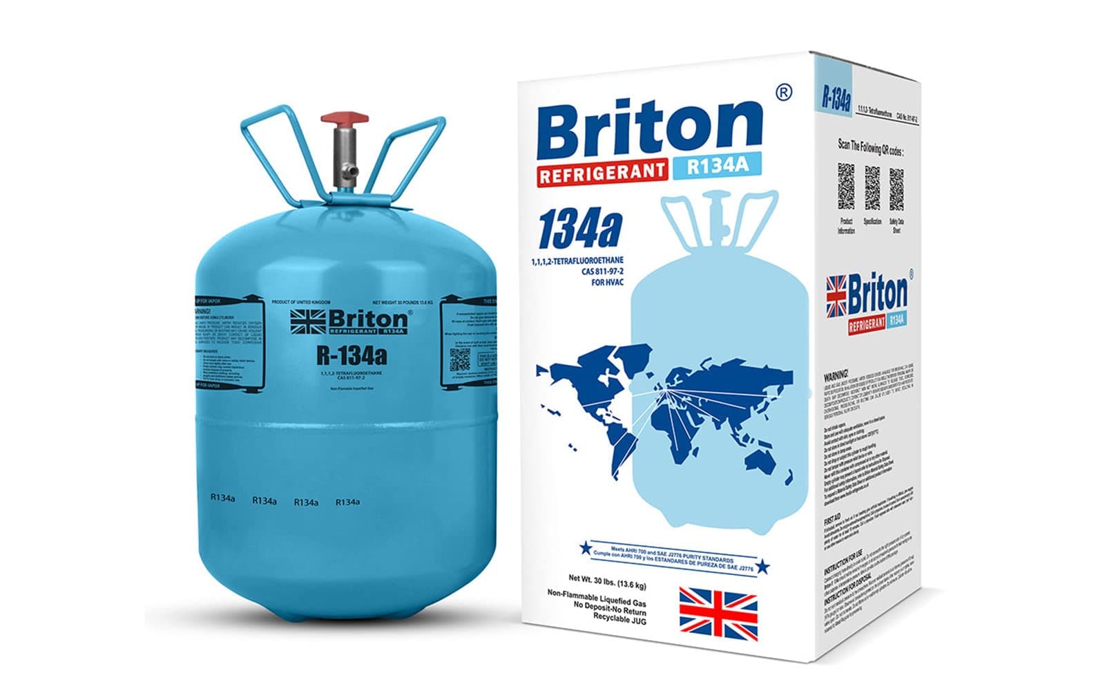 R134A For HVAC Disposable Cylinder 13.6Kg